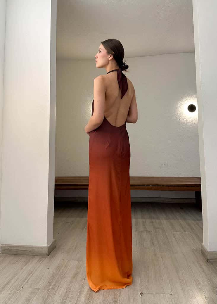 Vestido Teresa Degradé Cafe