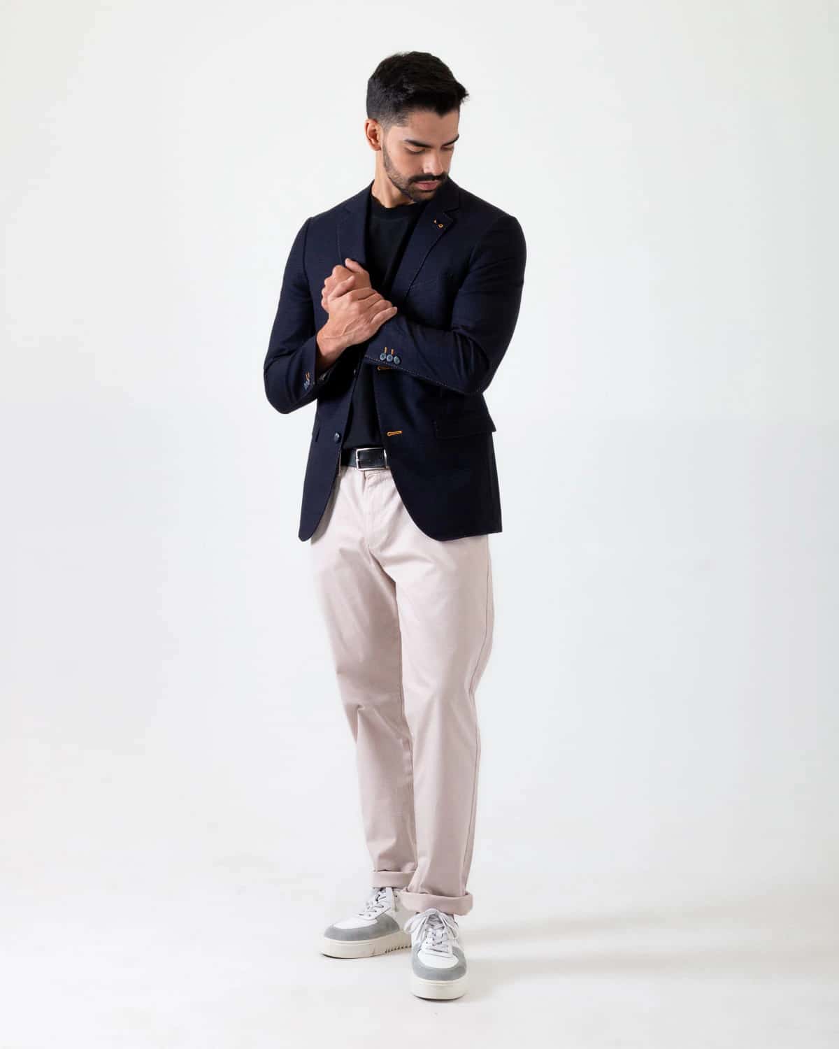Pantalon regular beige para hombre