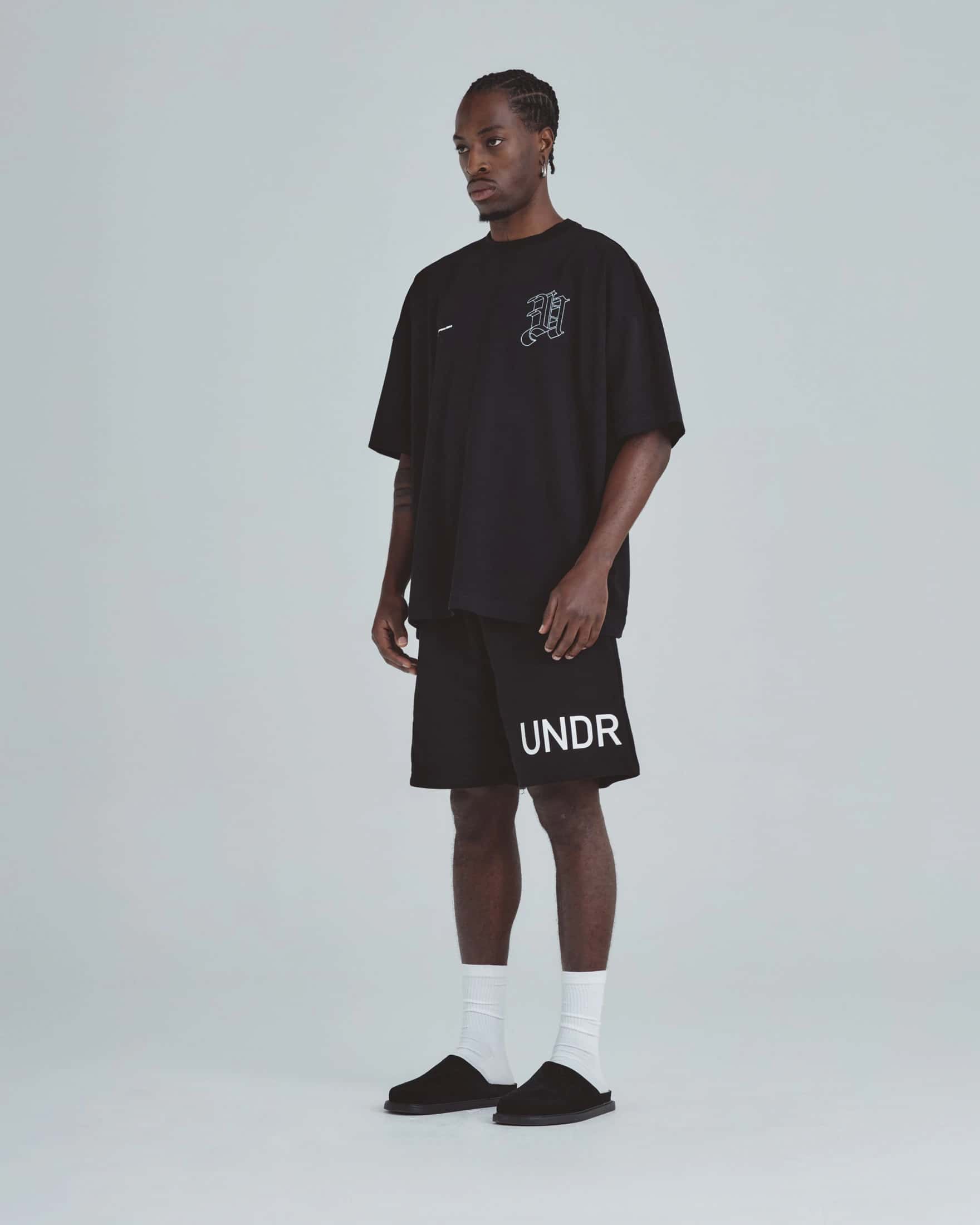 Line Solid U Tshirt Black - miniatura 5