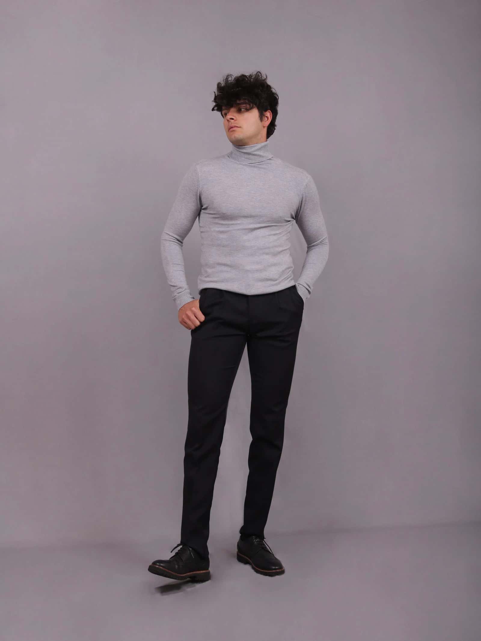 Cuello tortuga gris