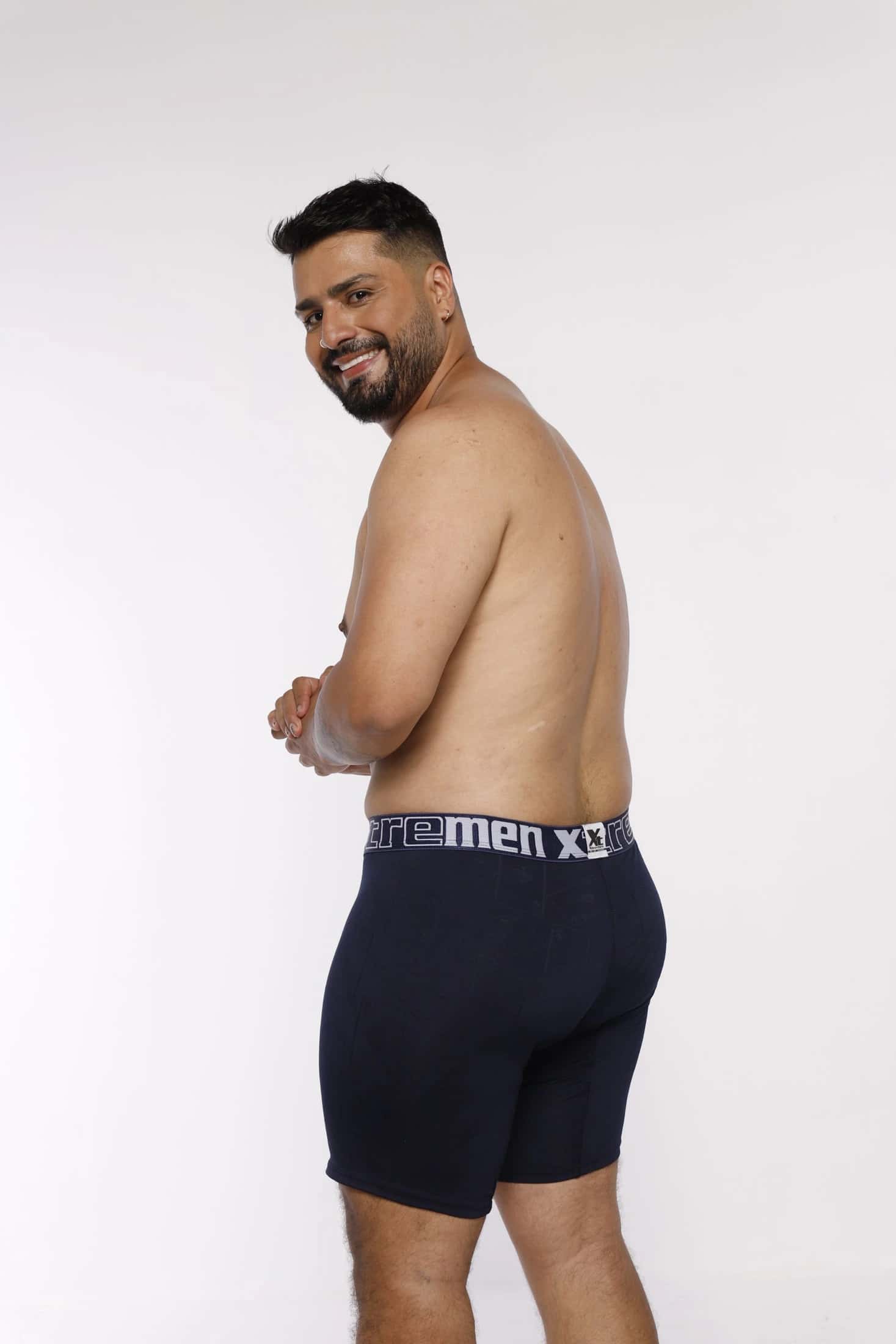 BOXER CLASICO  EXTRAGRANDE MICROFIBRA  JACQUARD  NAIPE AZUL OSC - miniatura 8