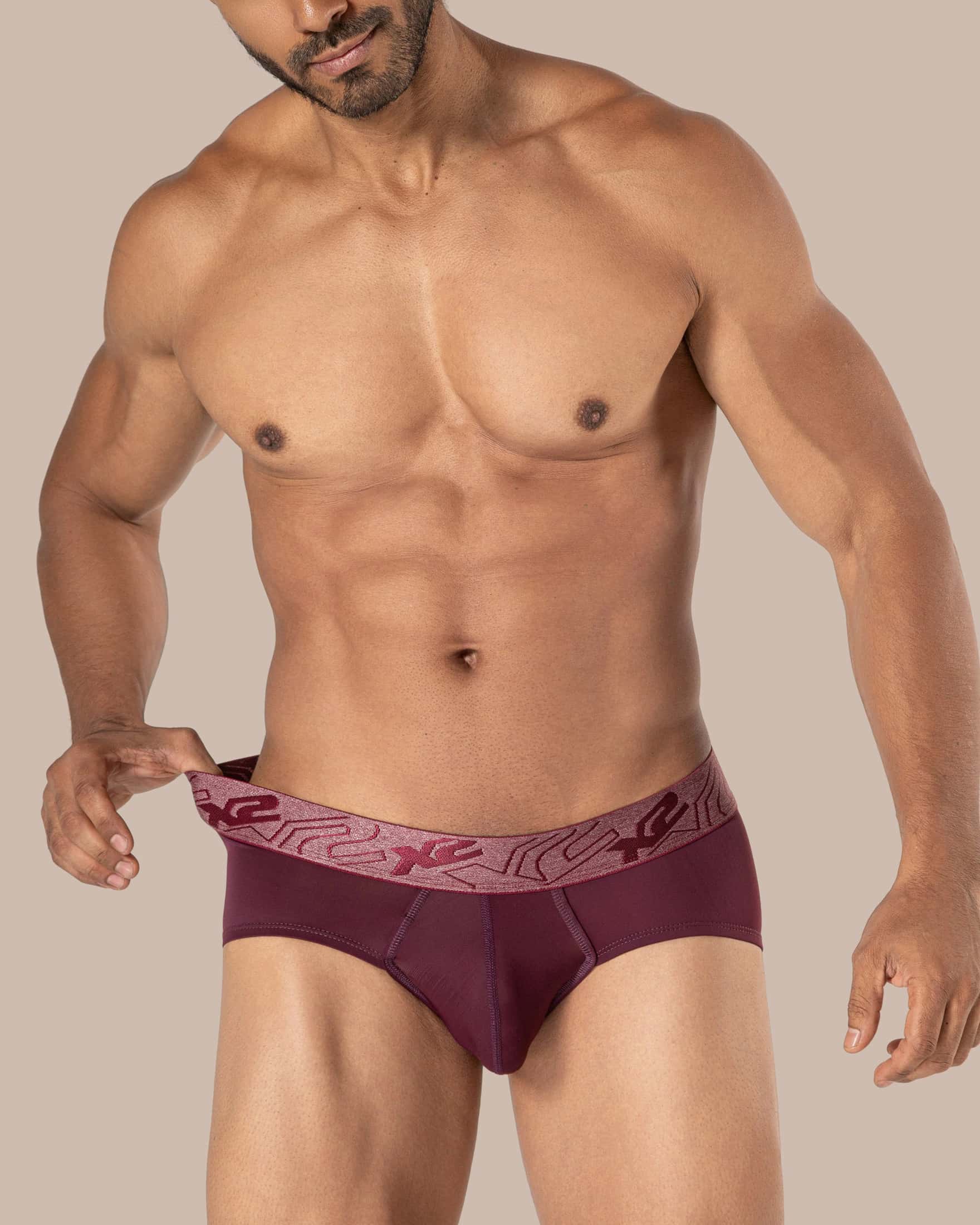 Brief Grandeza Nylon Vino X2