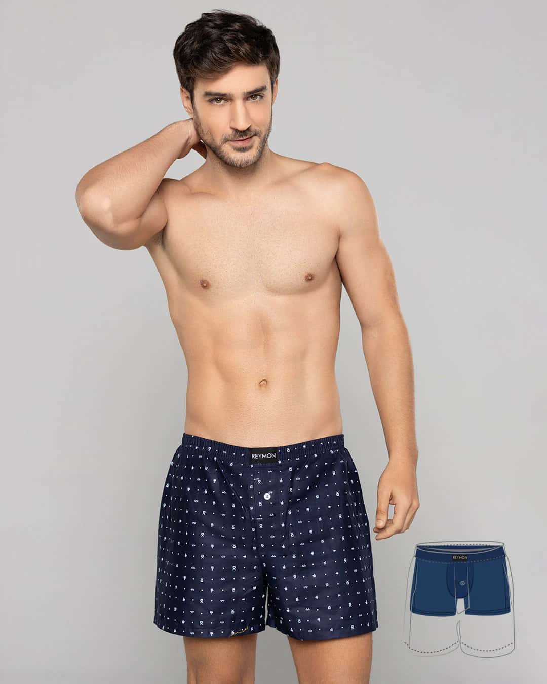 Boxer suelto con boxer interno en poliester Ref. 3052 - miniatura 16