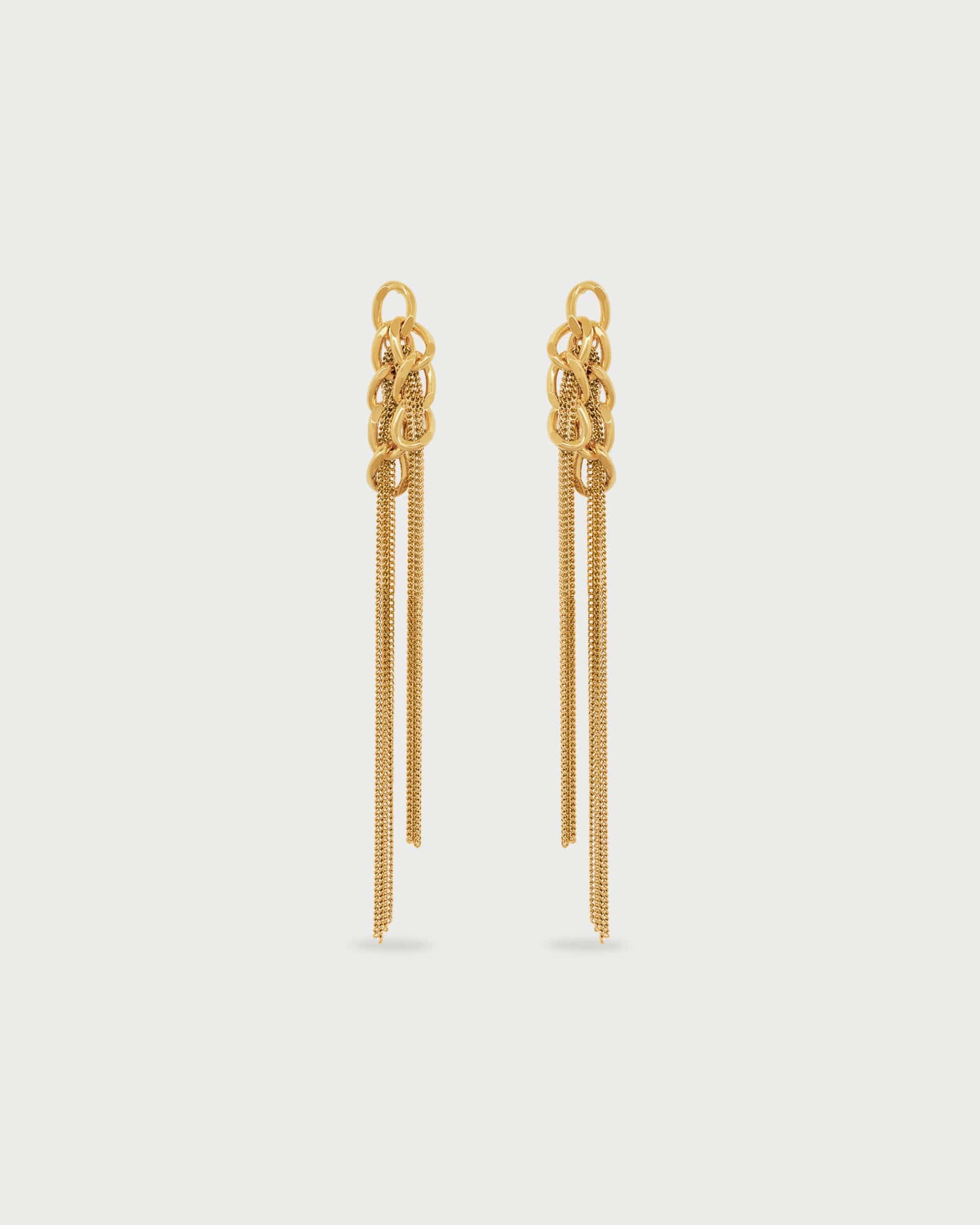 Aretes Largos Cadena - miniatura 1