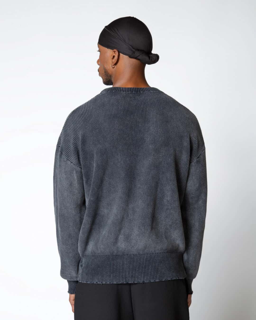 DOPAMINE BLACK KNIT CREWNECK - miniatura 4