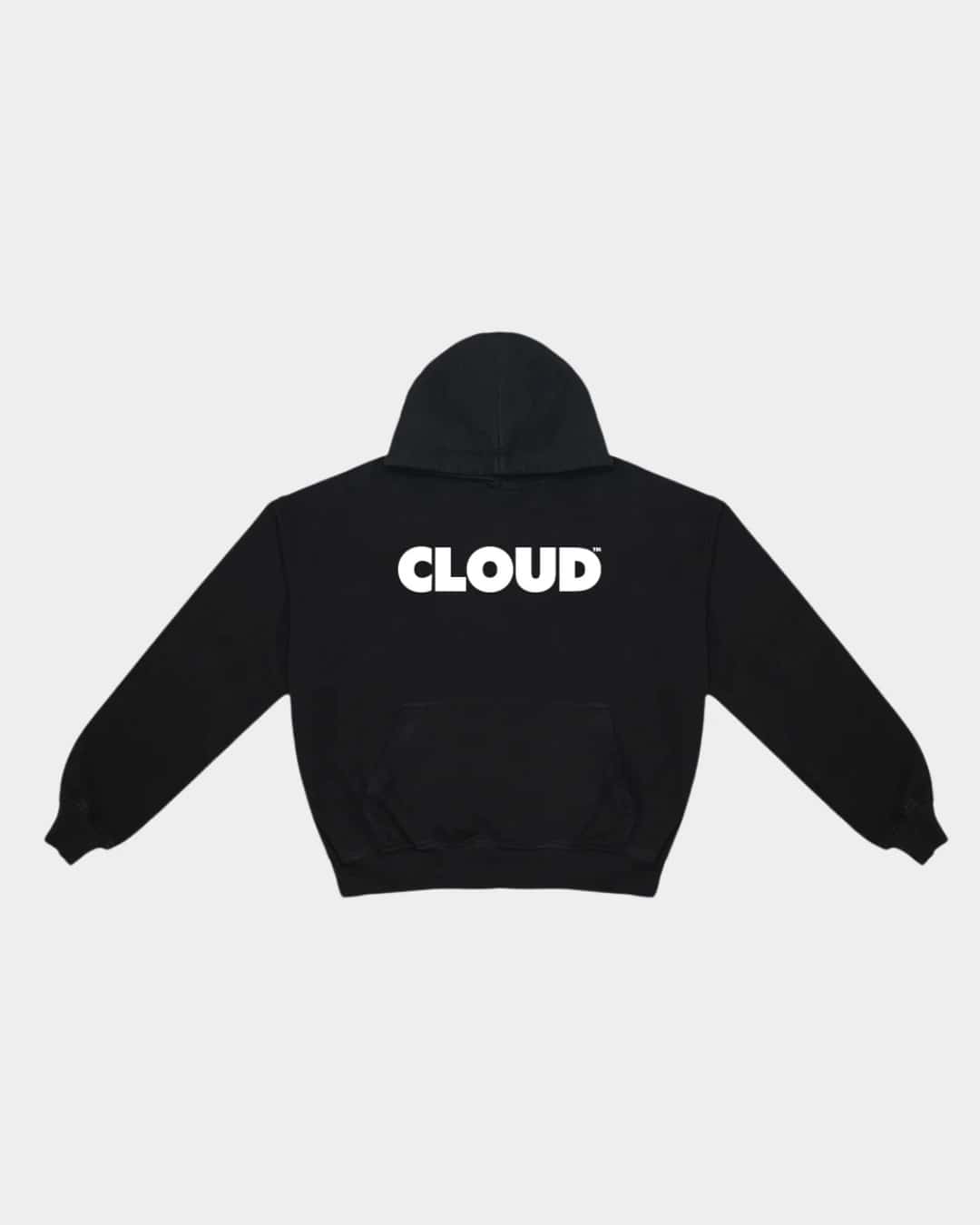 HOODIE BLOCK BLANCO SOBRE NEGRO BOXY FIT
