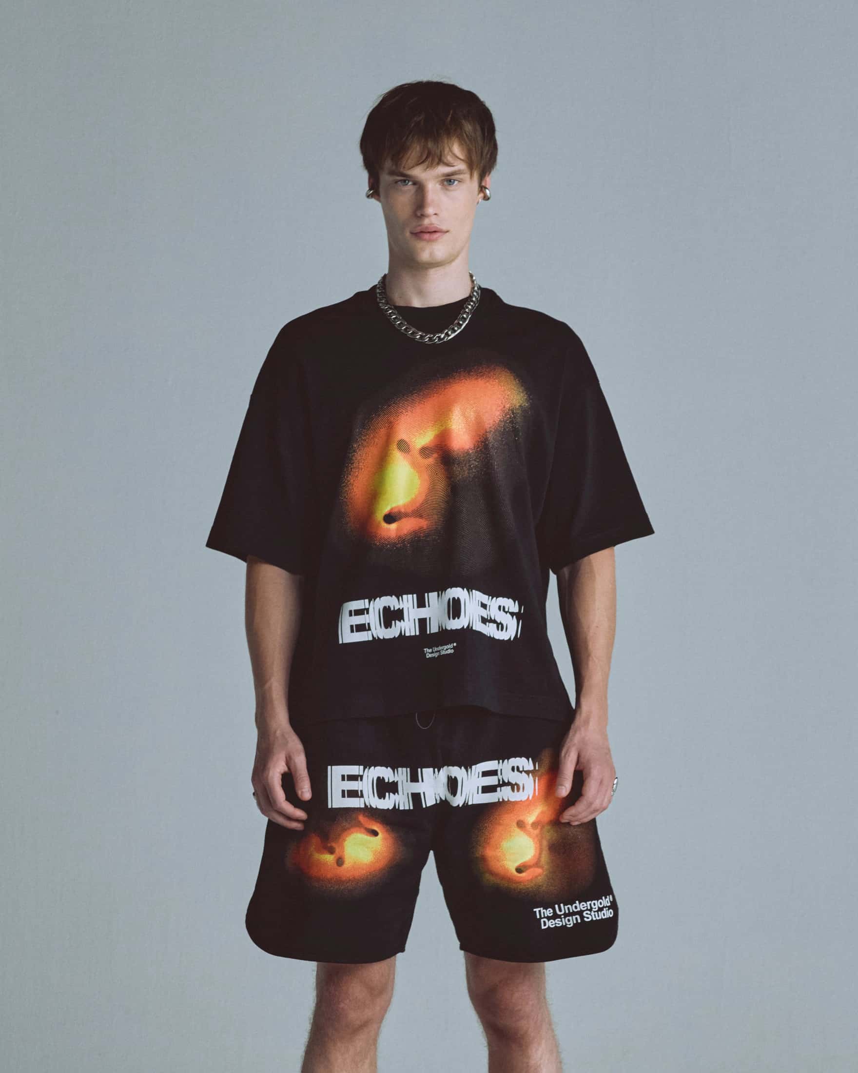 Echoes Pulse Boxy Fit Tshirt Black - miniatura 2
