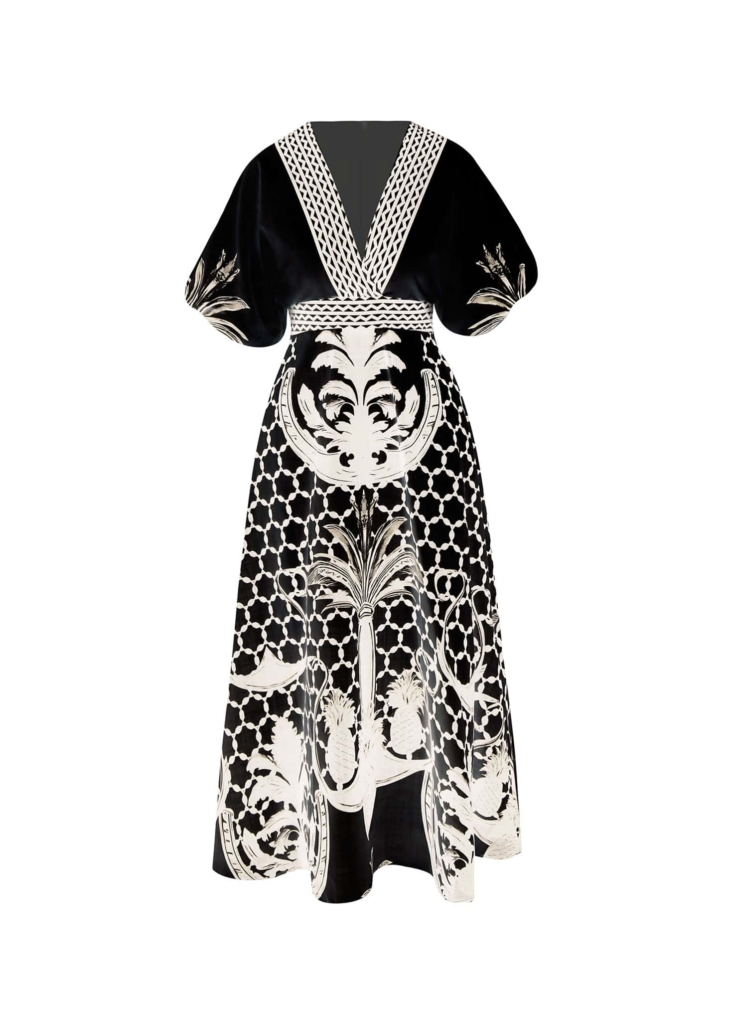 Vestido Palms & Lattice