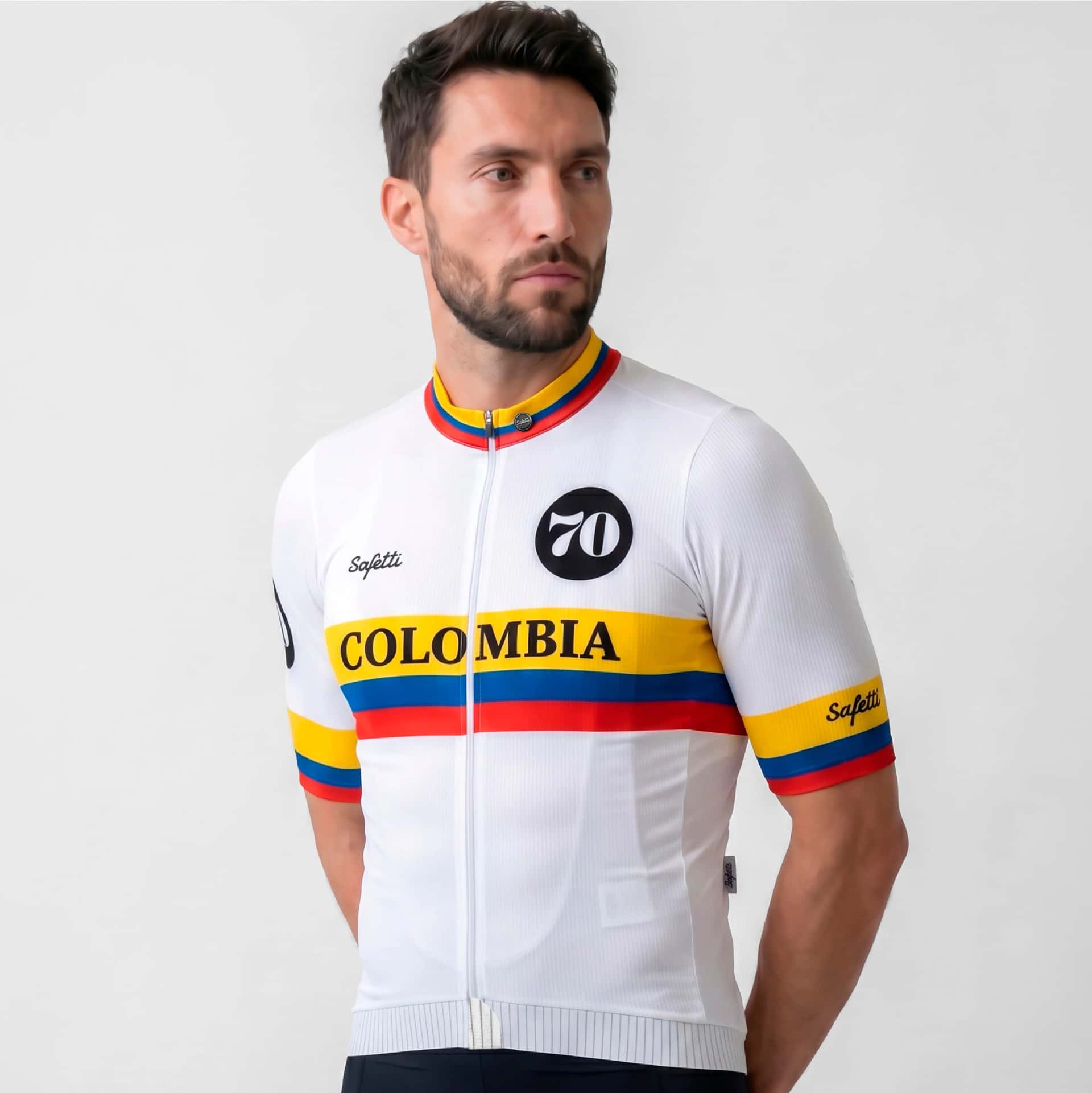 CAMISA CICLISMO MANGA CORTA COLOMBIA COCHISE 70 PARA HOMBRE - miniatura 3