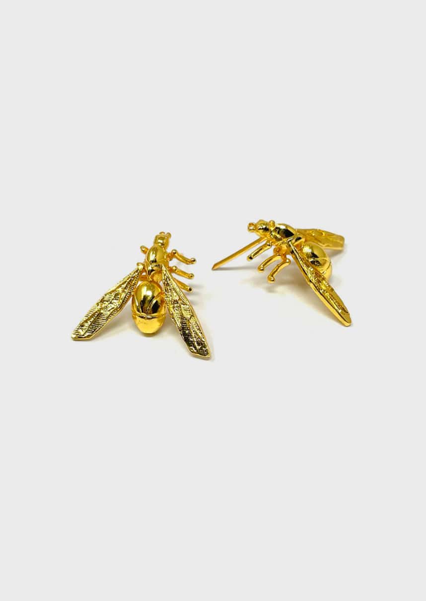 Aretes topos Hormiga dorada - miniatura 3