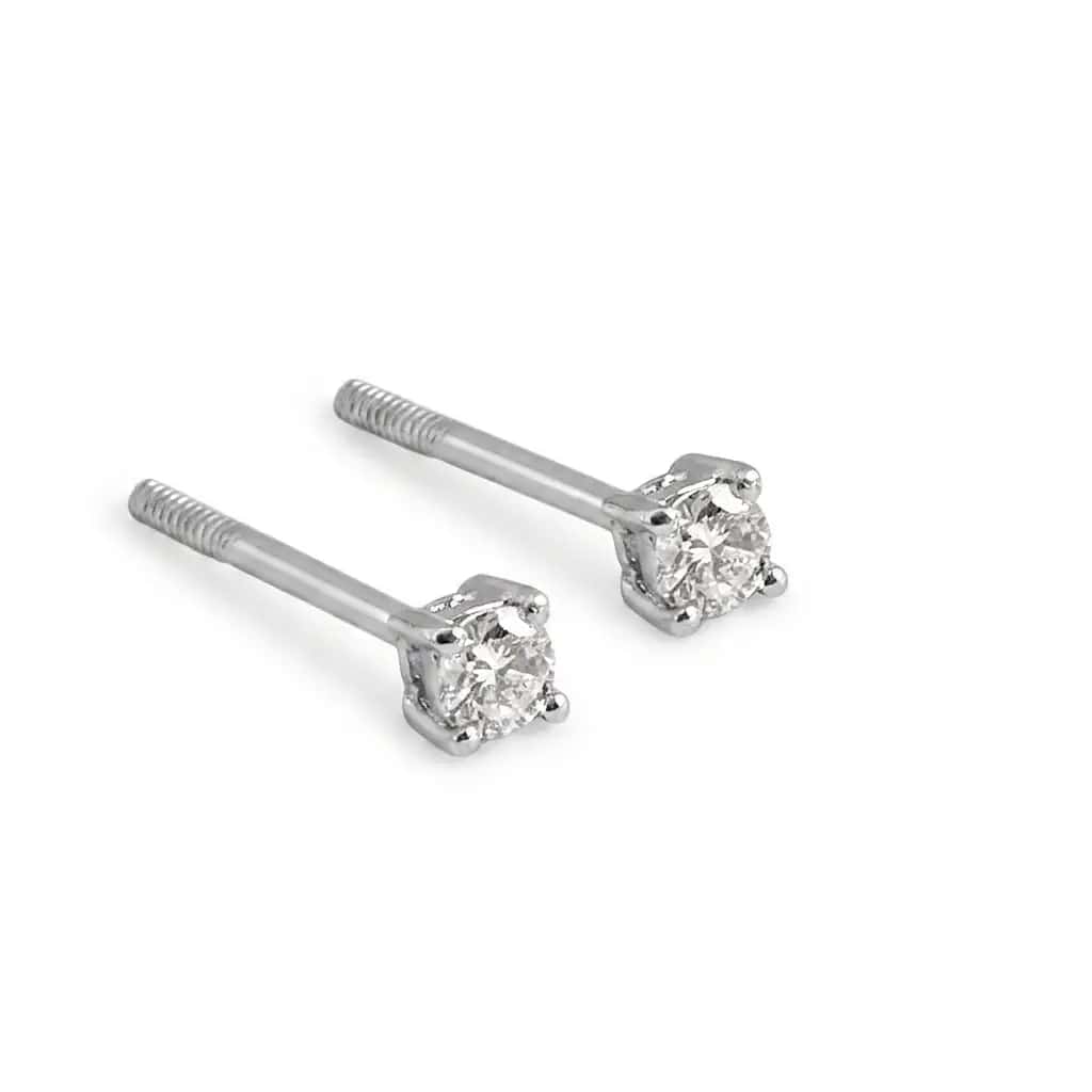 WHITE DIAMOND STUDS - miniatura 1