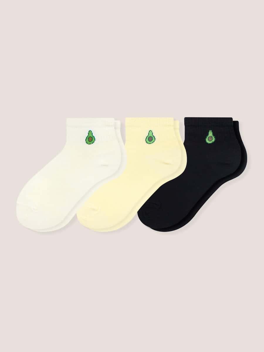 Medias Tobilleras Para Dama Aguacates Paq. X3