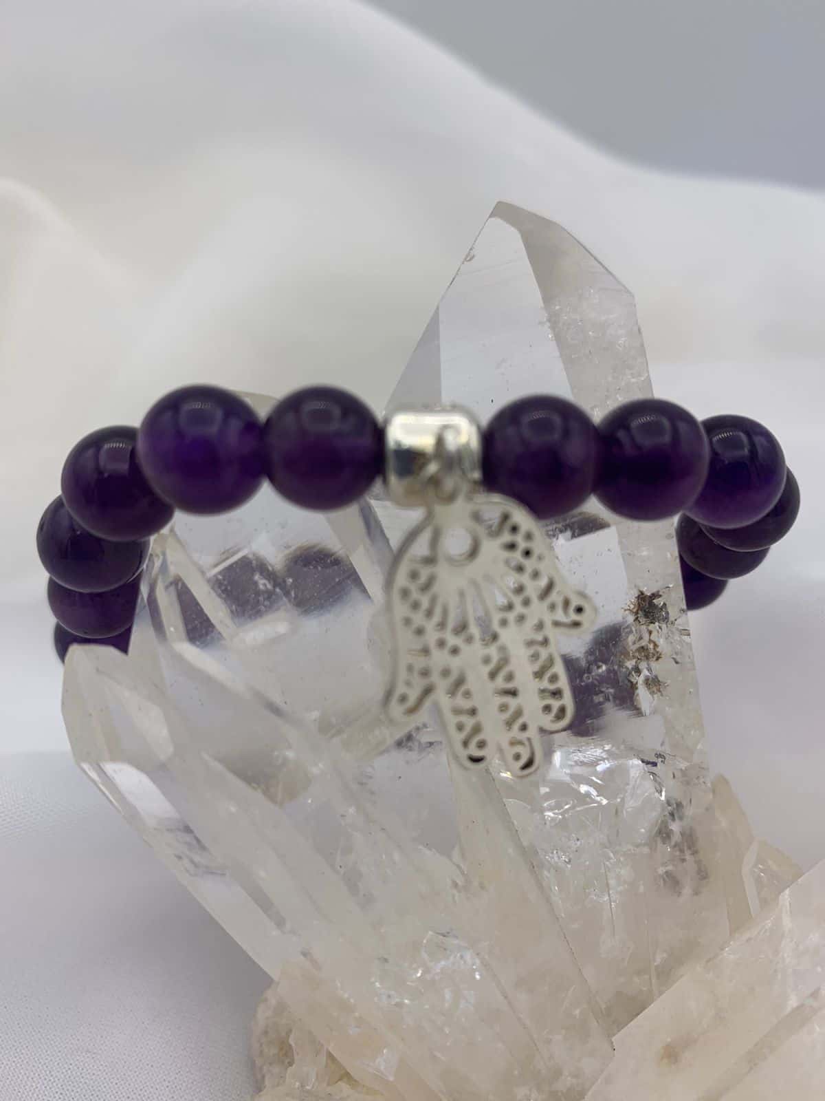 Pulsera Amatista dije Hamsa Grande