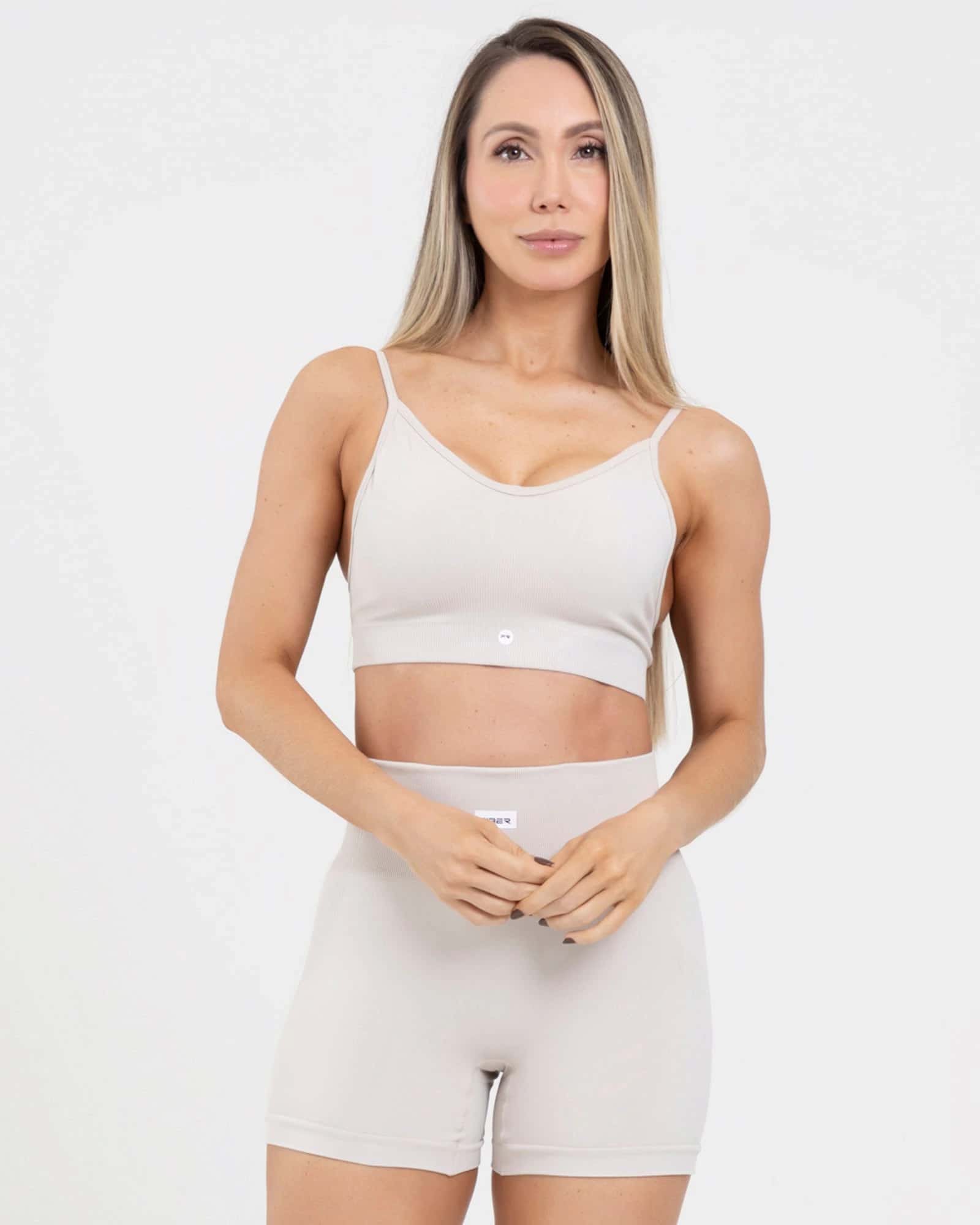 Top seamless beige move FIBER