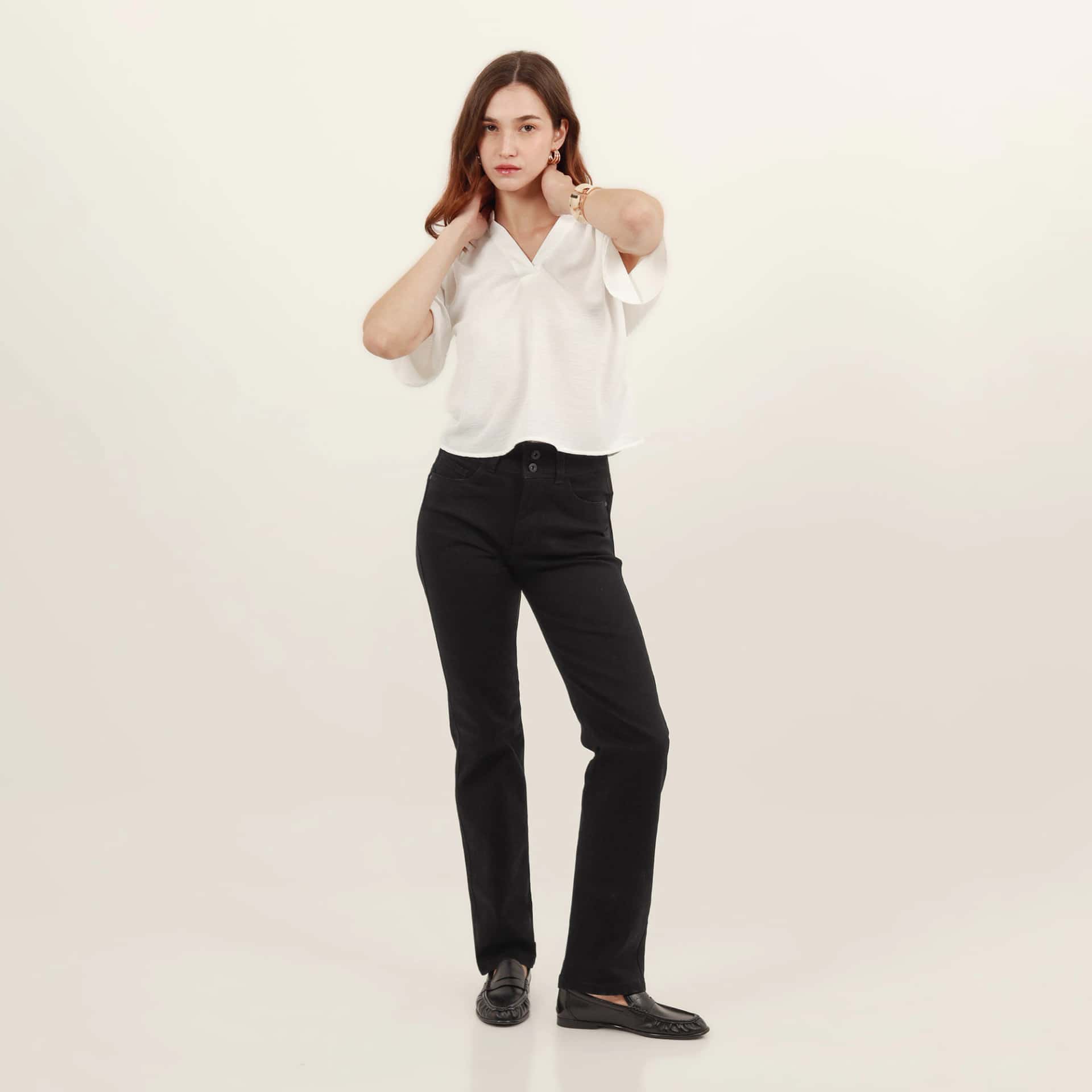 Jean Wonder Tiro Medio Bota Recta