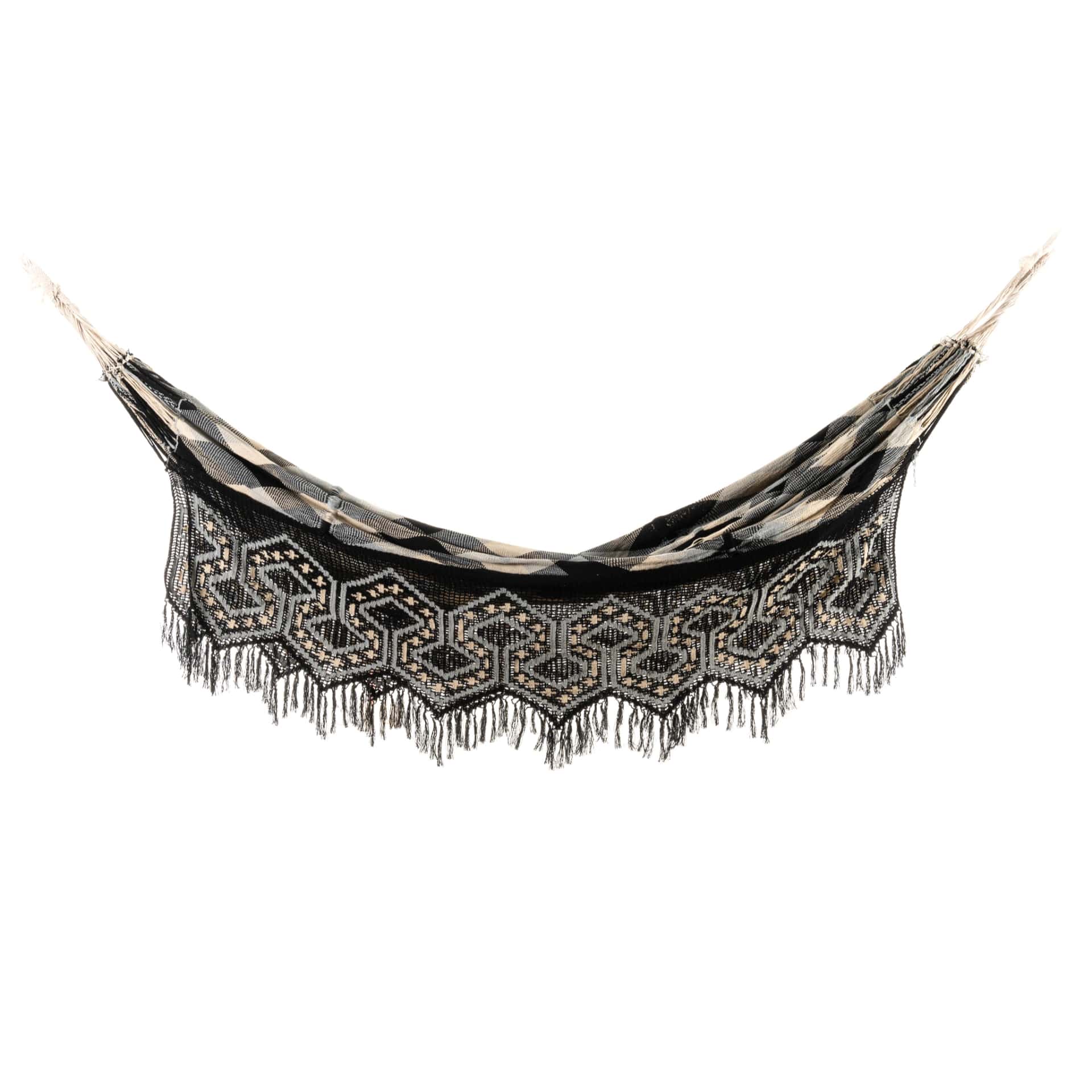 Hamaca Wayuu Negra/Beige