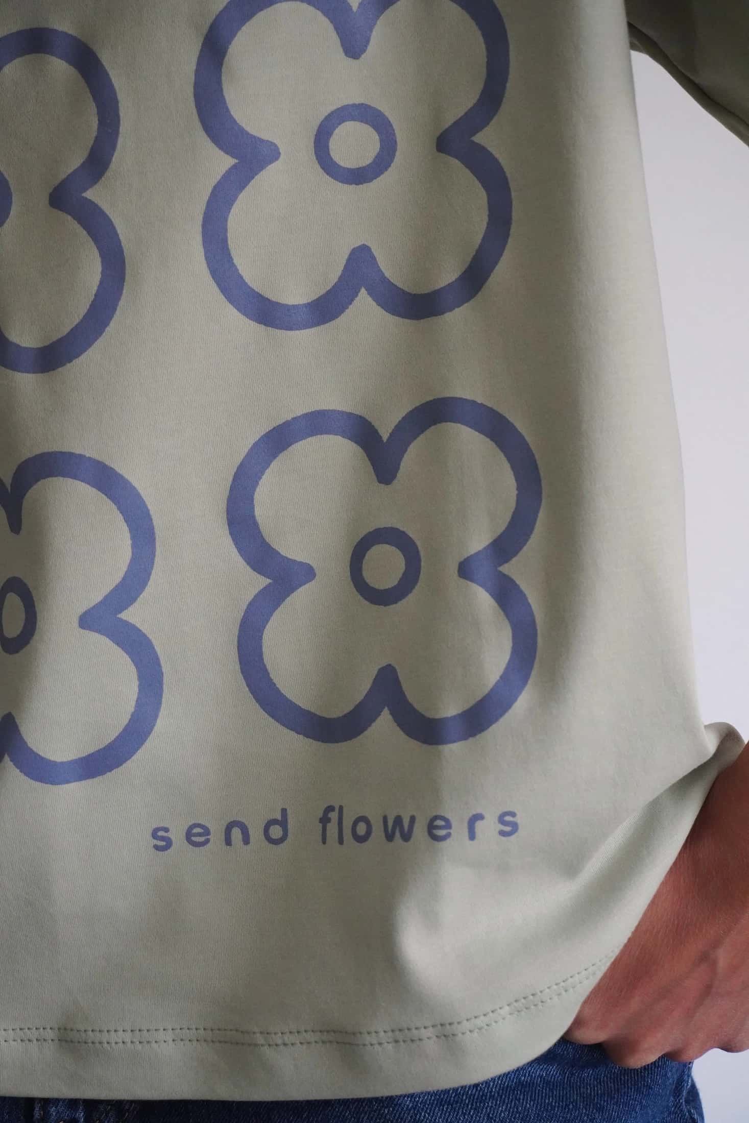 Camiseta Send Flowers Verde Menta - miniatura 3