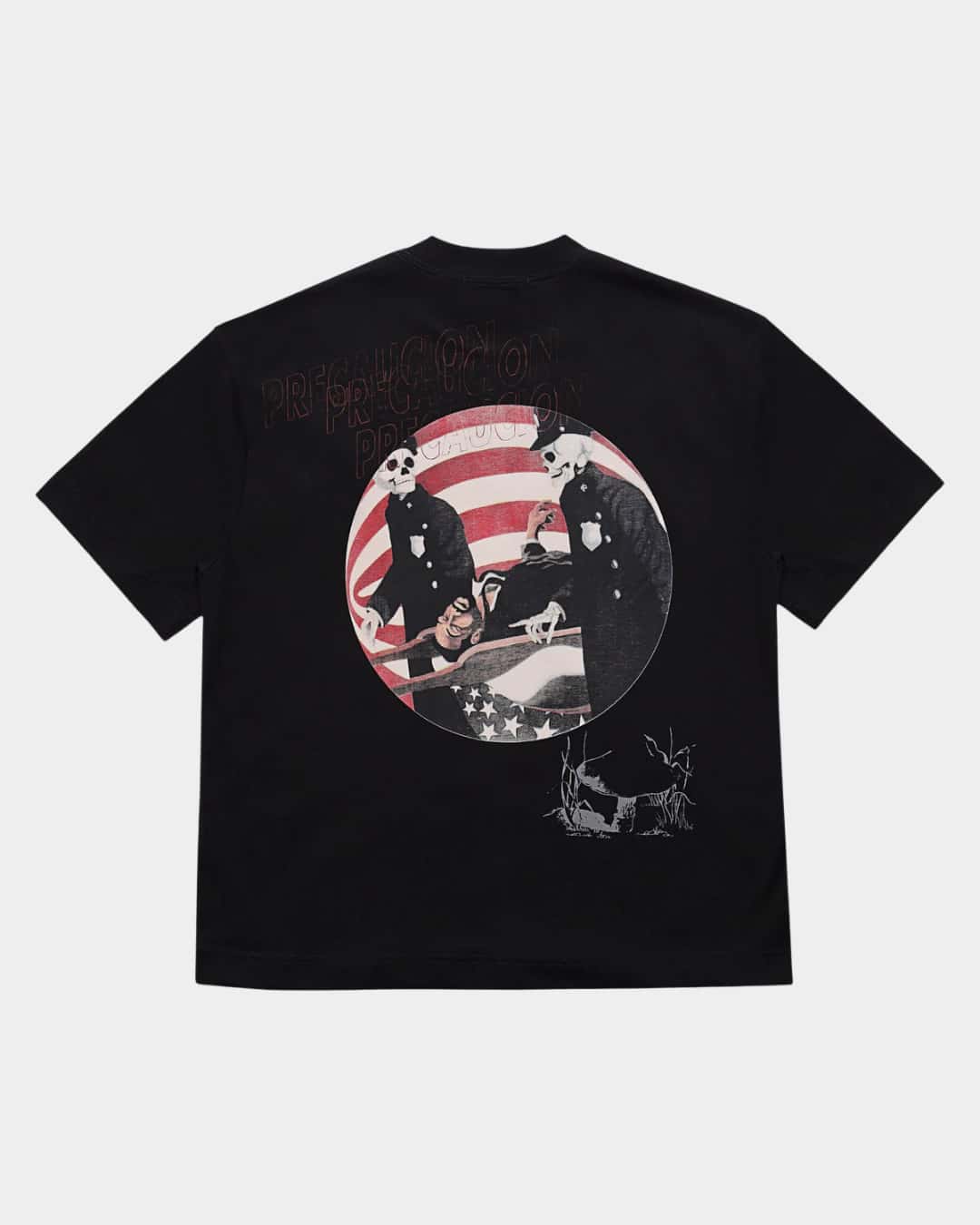 PRE-CAUCION BLACK T-SHIRT - miniatura 2