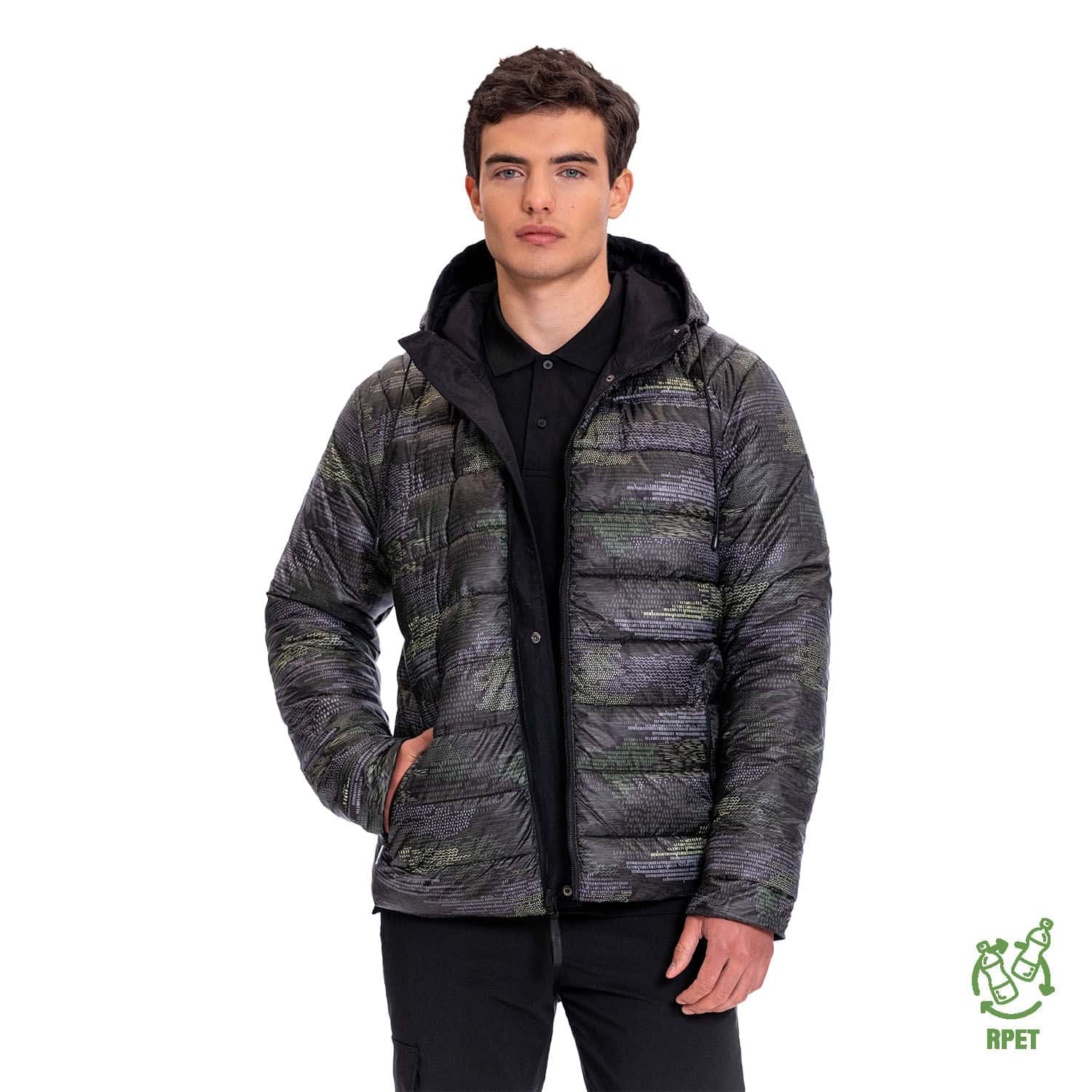 Chaqueta Acolchada para Hombre Poma Negra