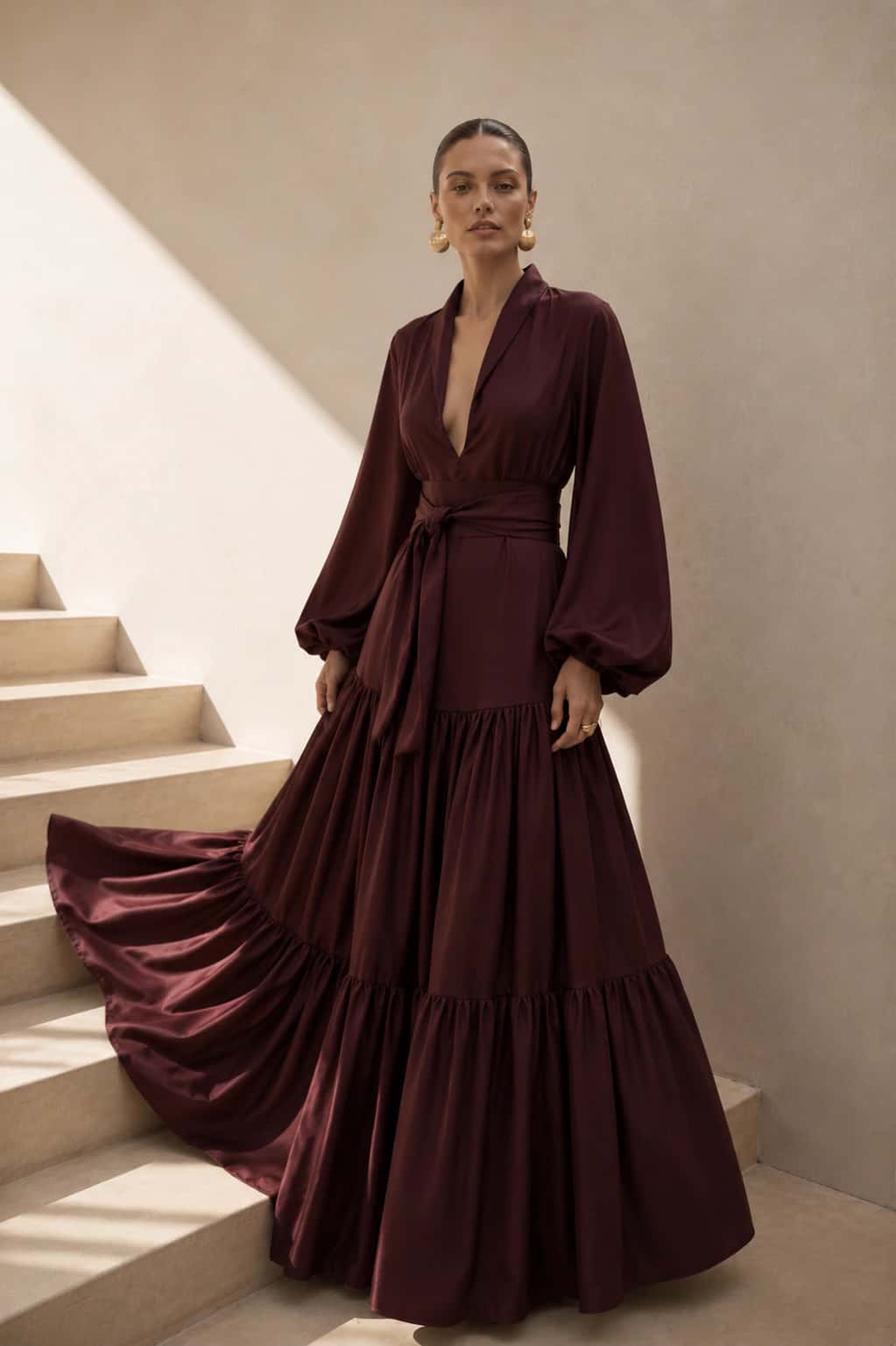 Vestido Granada vinotinto - miniatura 1