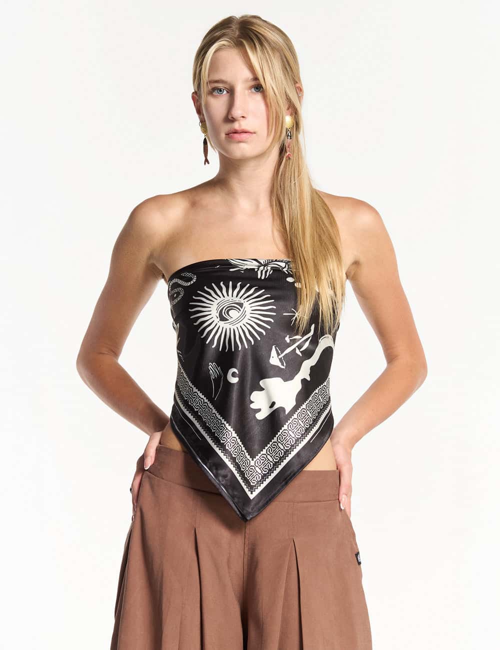 Top pañoleta noche  Mujer