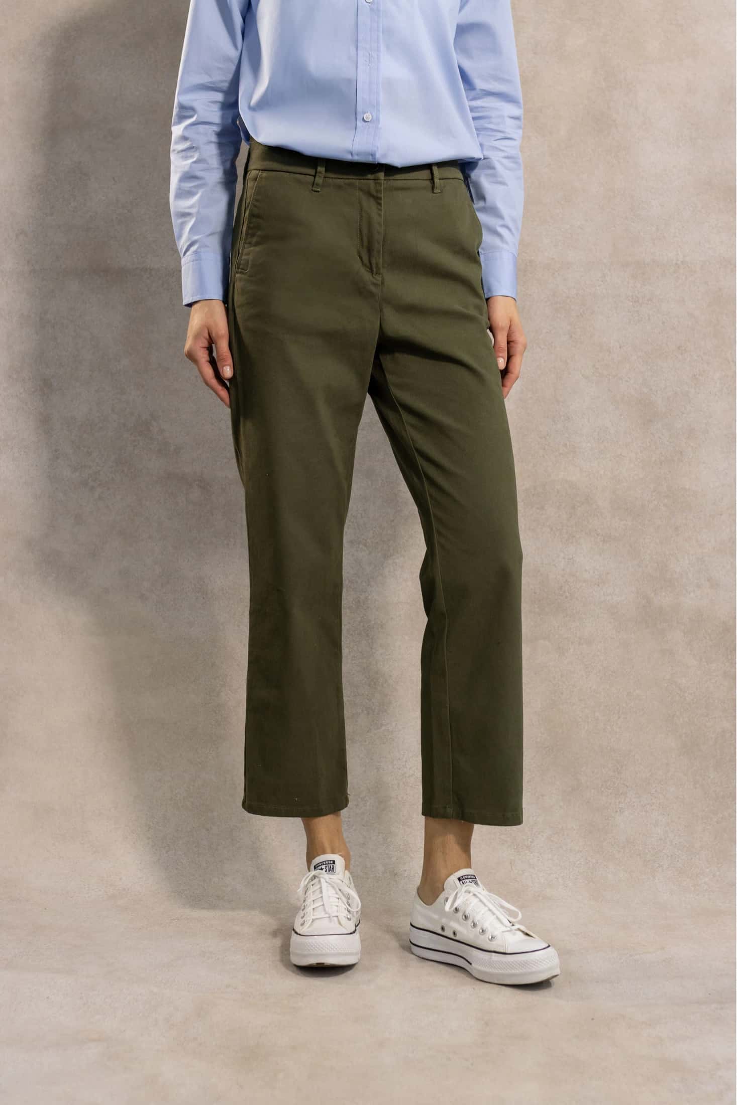 Pantalon Elastico de Mujer Verde Militar