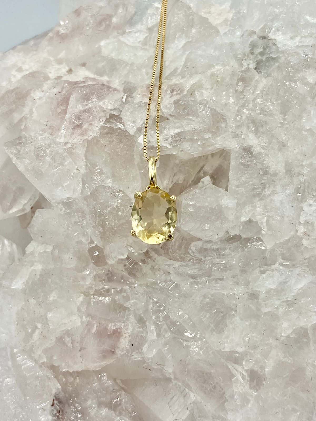 Dije Citrino Oro 18K