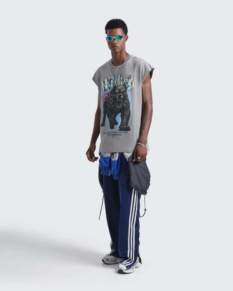 Camiseta Gris Tank Oversize Wildbred - miniatura 7