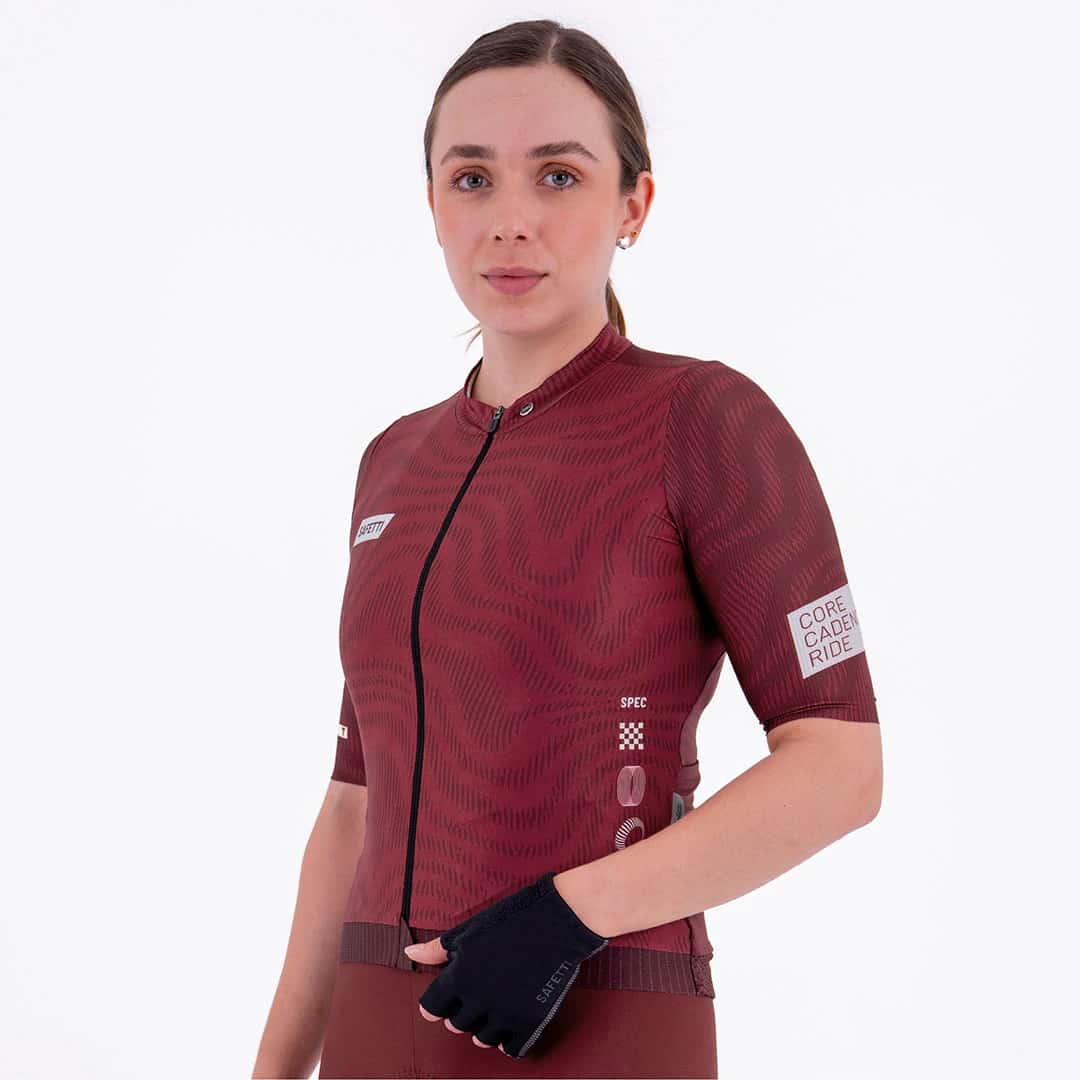 CAMISA CICLISMO MANGA CORTA PLUMWIME VINOTINTO PARA MUJER - miniatura 3