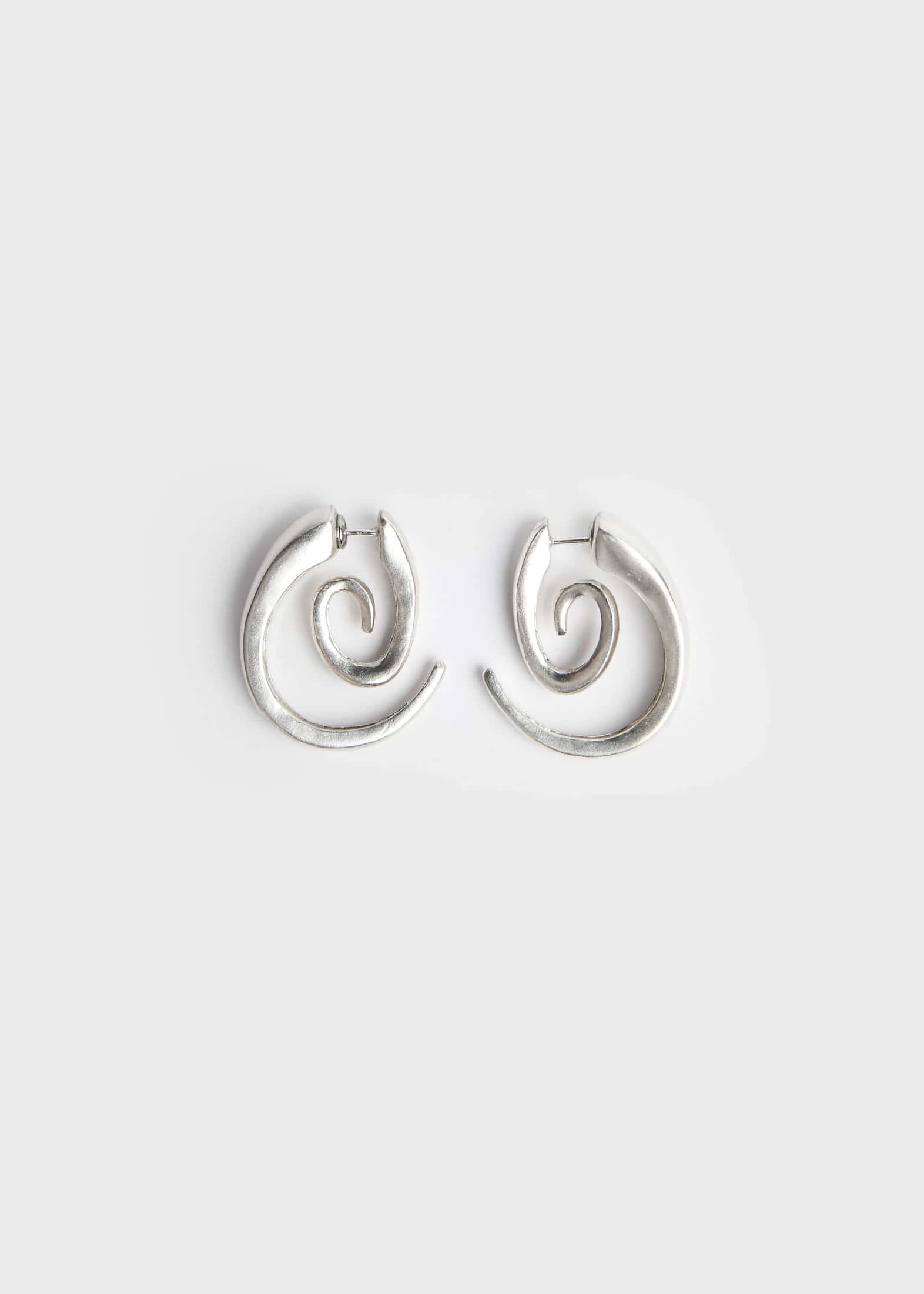 Candongas Spiral Cat Plata - miniatura 1