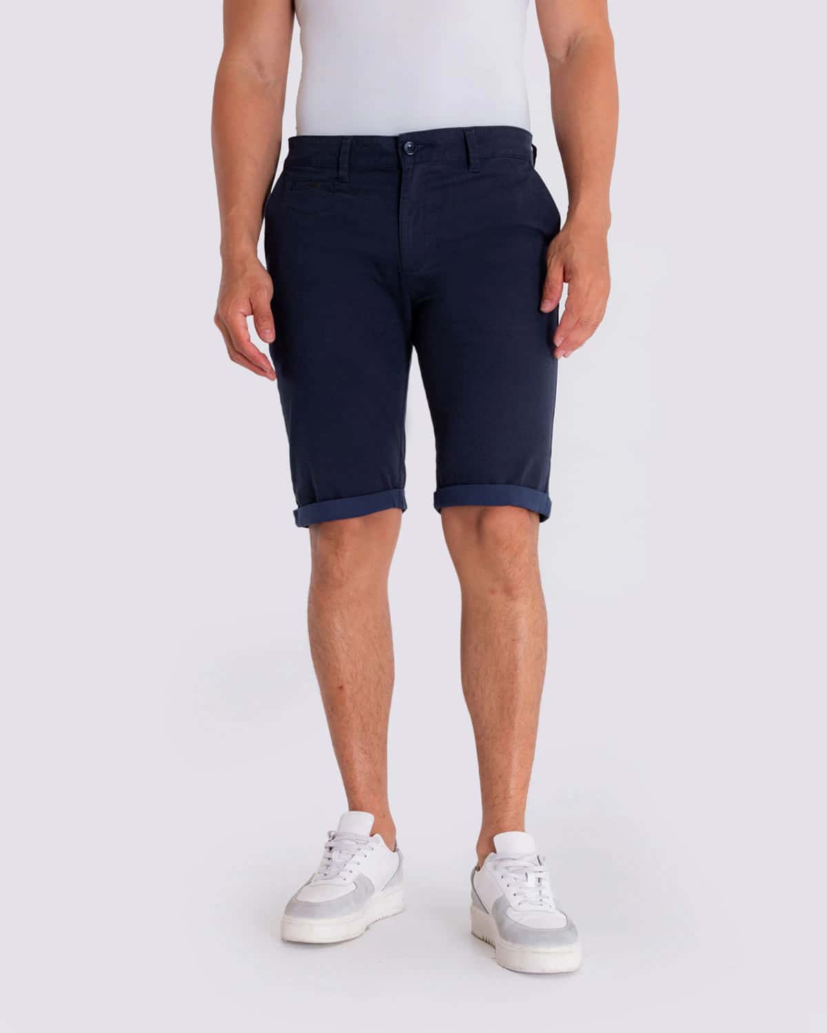 Bermuda slim azul para hombre
