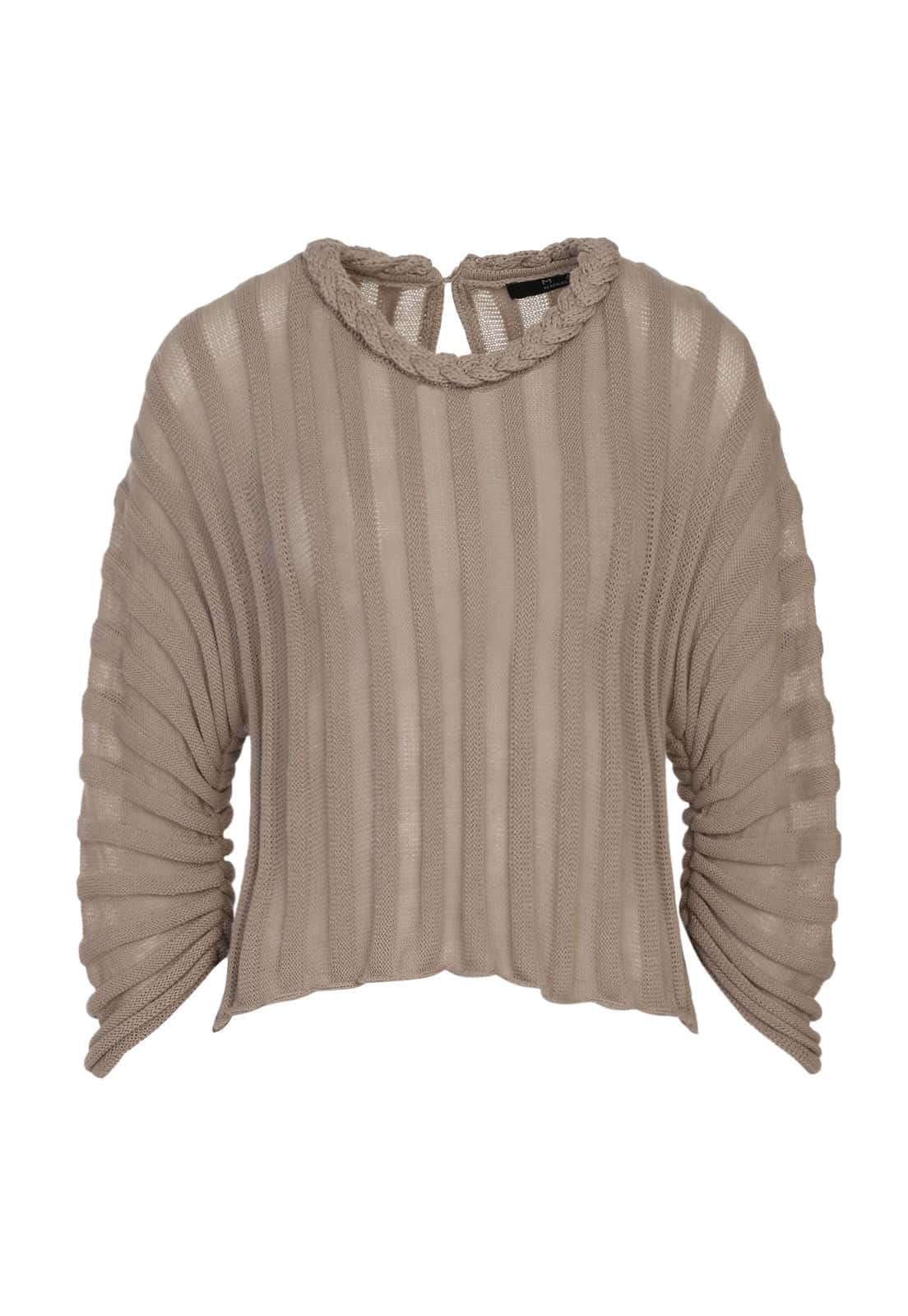 BRAID NECK RIBBED TOP