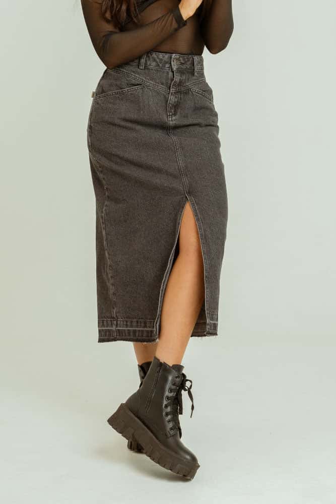 Falda Black Denim