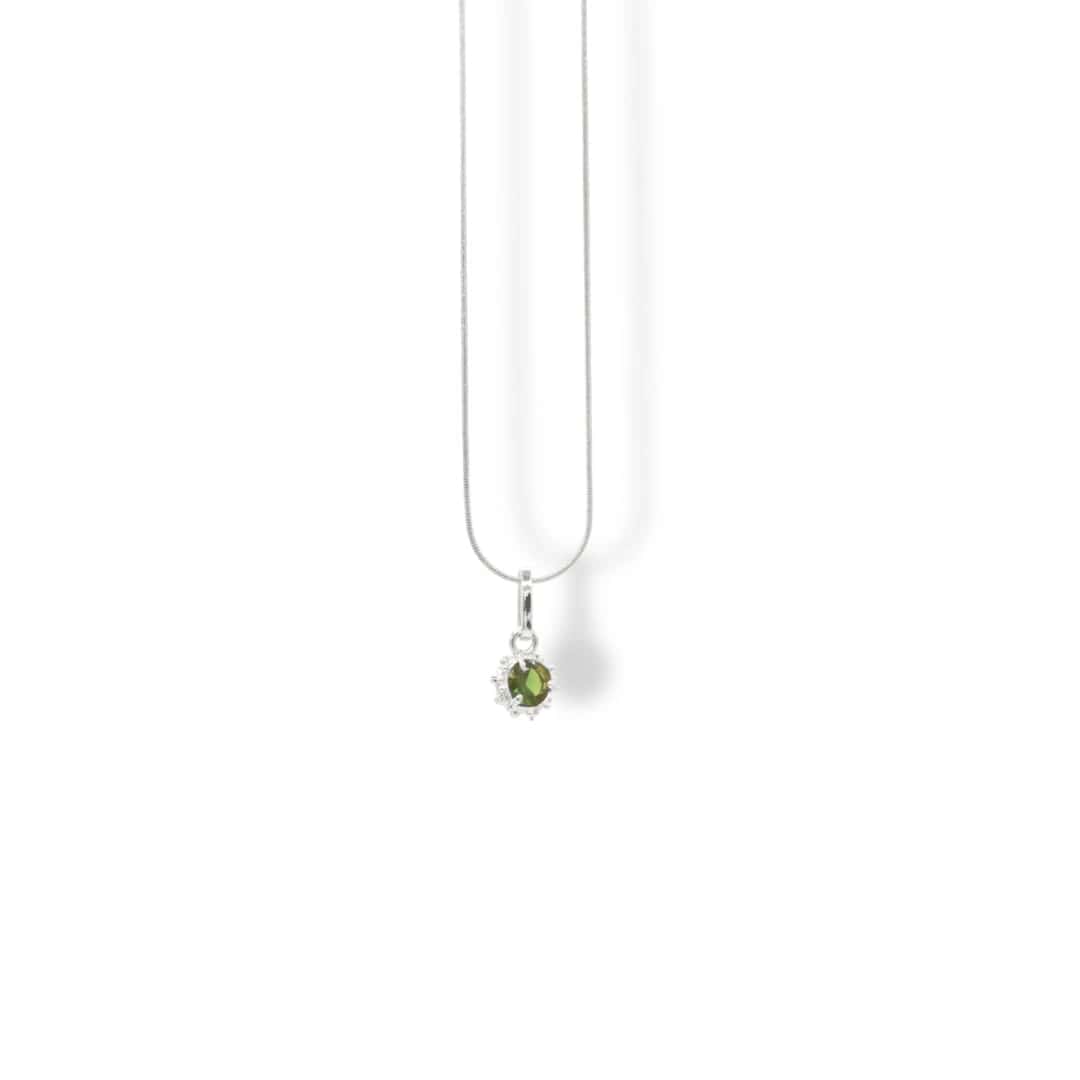 Cadena con circón verde