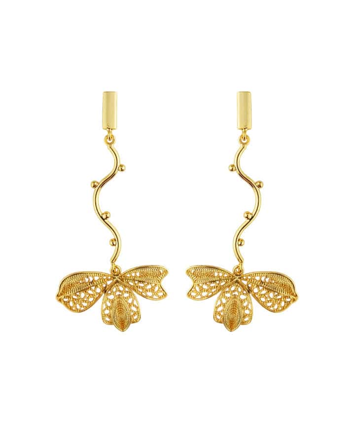 Aretes largo filigrana, Omaira
