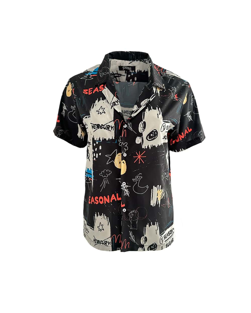 Camp Shirt in Untitled Doodles