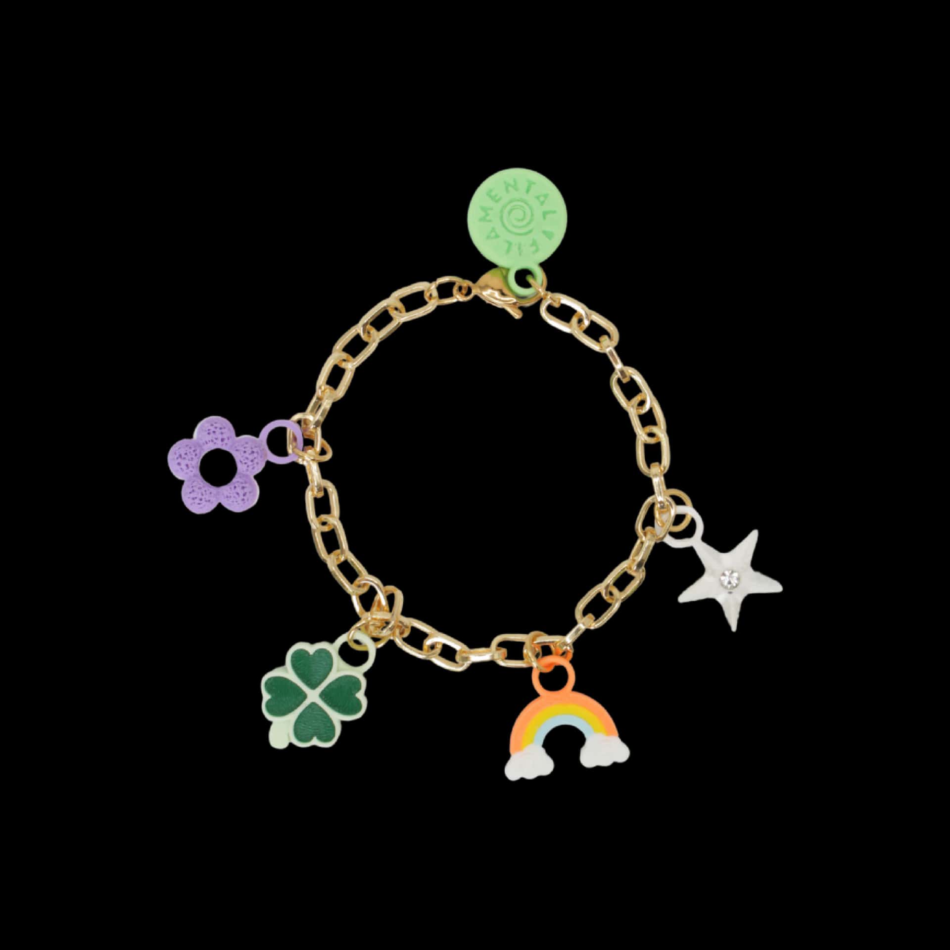 BRAZALETE CON DIJES ARCOÍRIS
