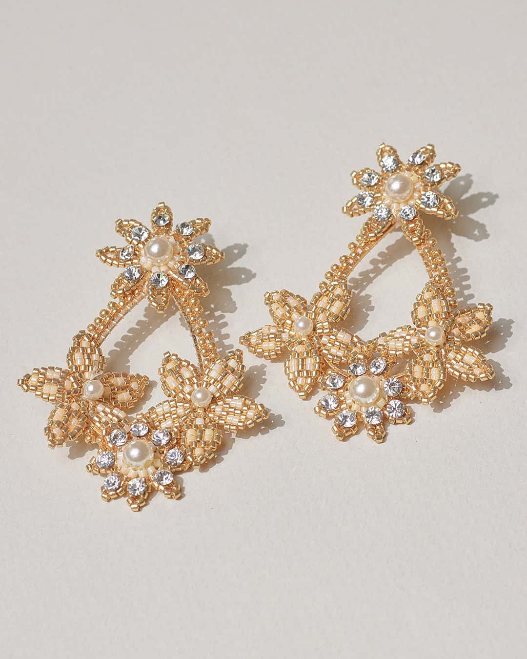Aretes Maxi 4 Flores Miyuki