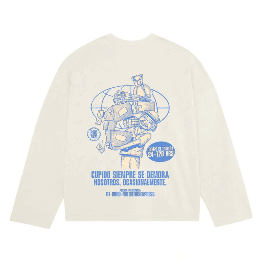 LONGSLEEVE MENSAJEROS CREMA