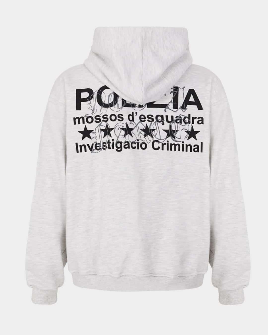 POLIZIA GRAY HOODIE - miniatura 1