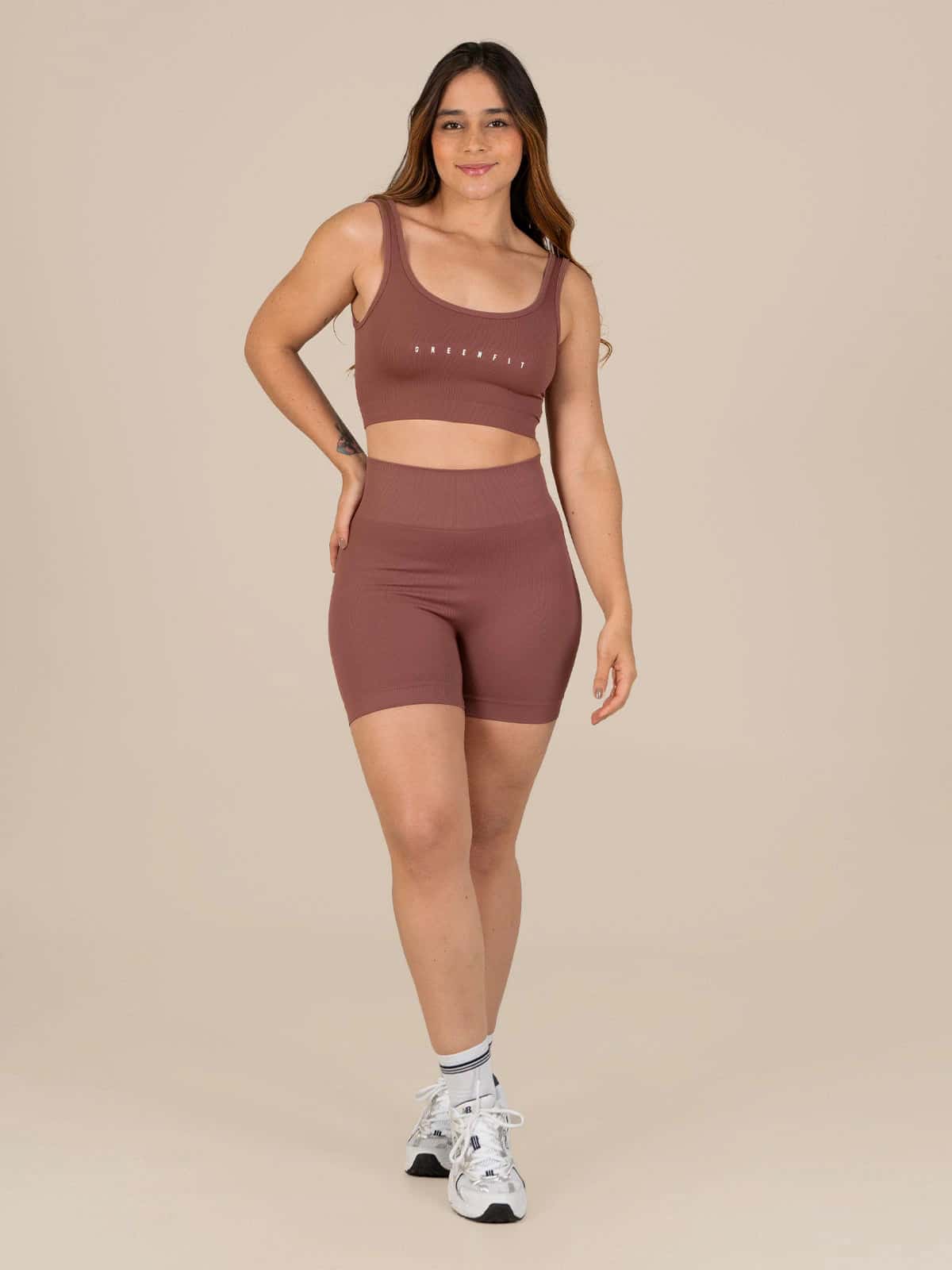 Ela short set seamless terra
