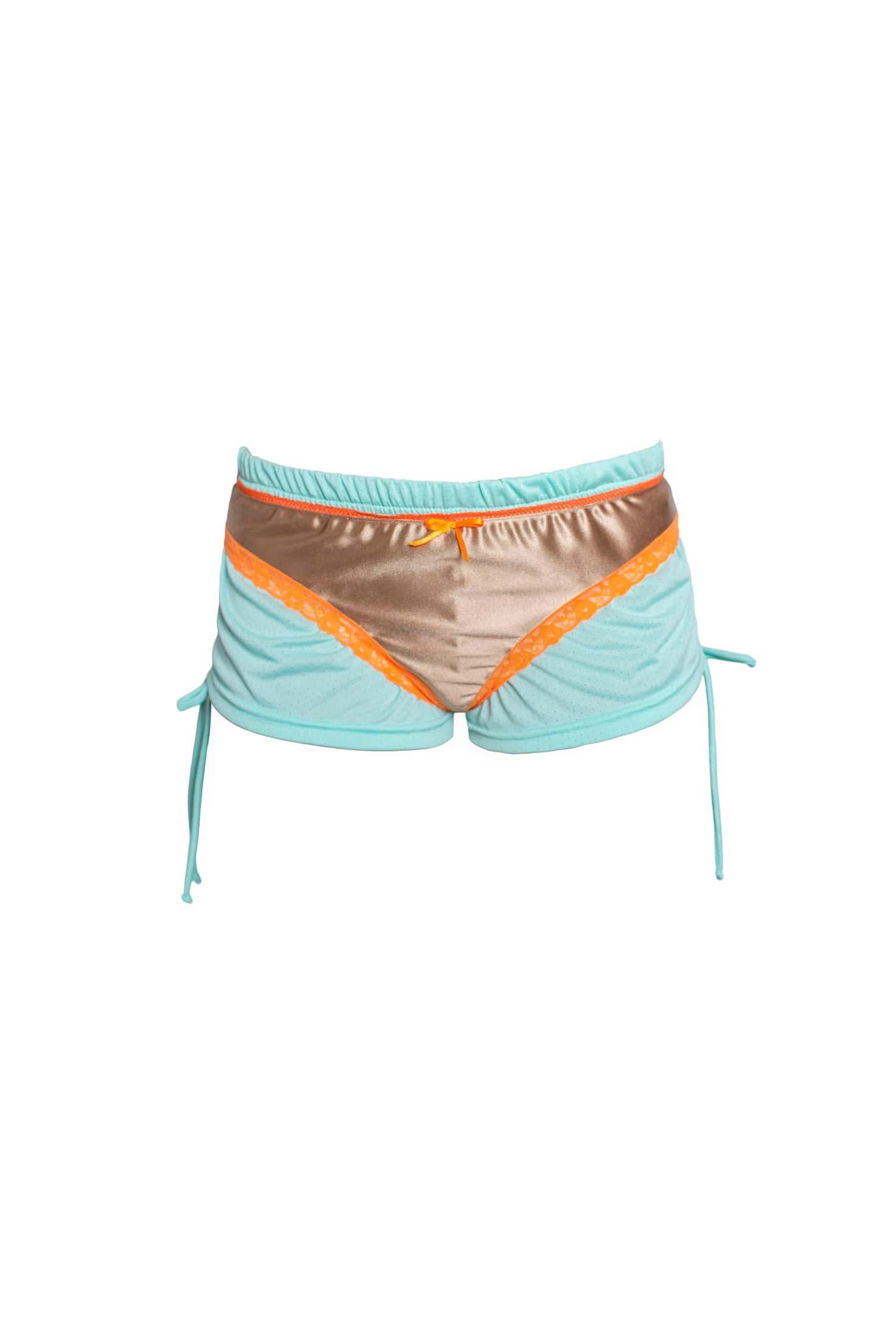 “Yummy” Mint & Gold Shorts
