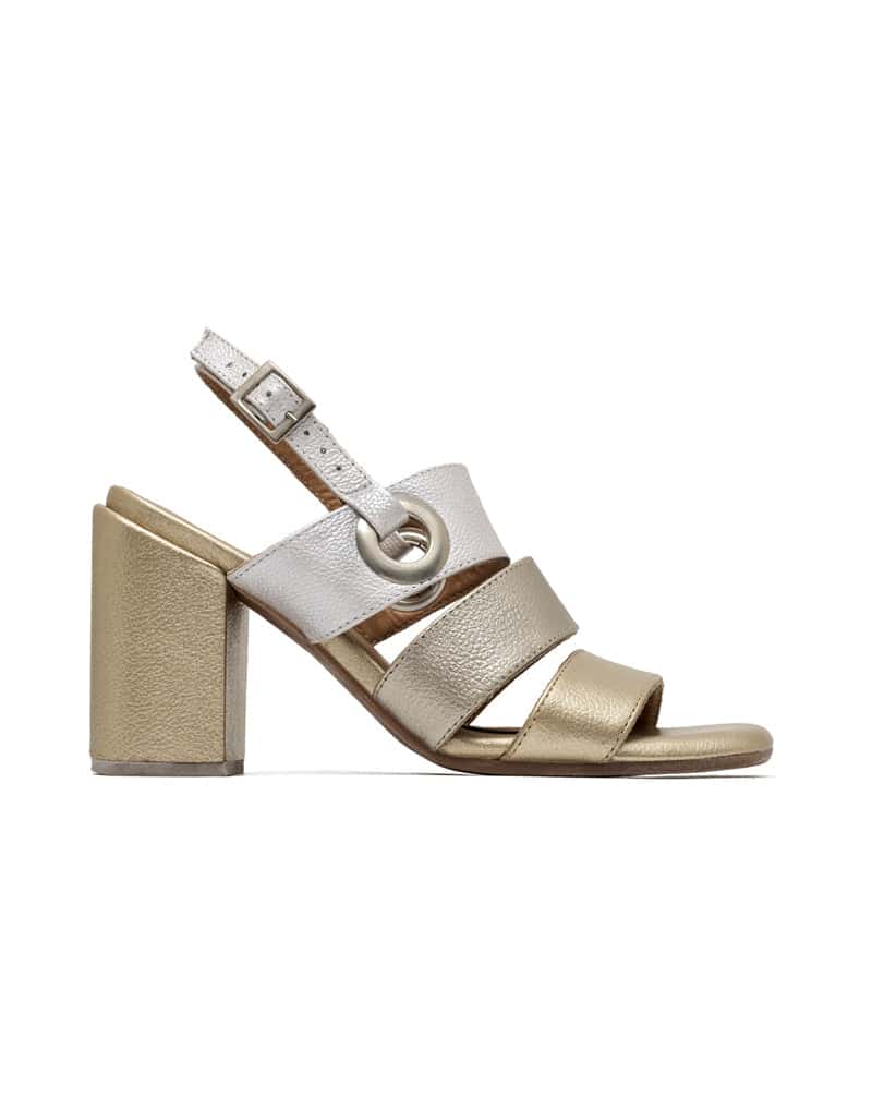 Sandalia tacon de cuero  REF SLY1582