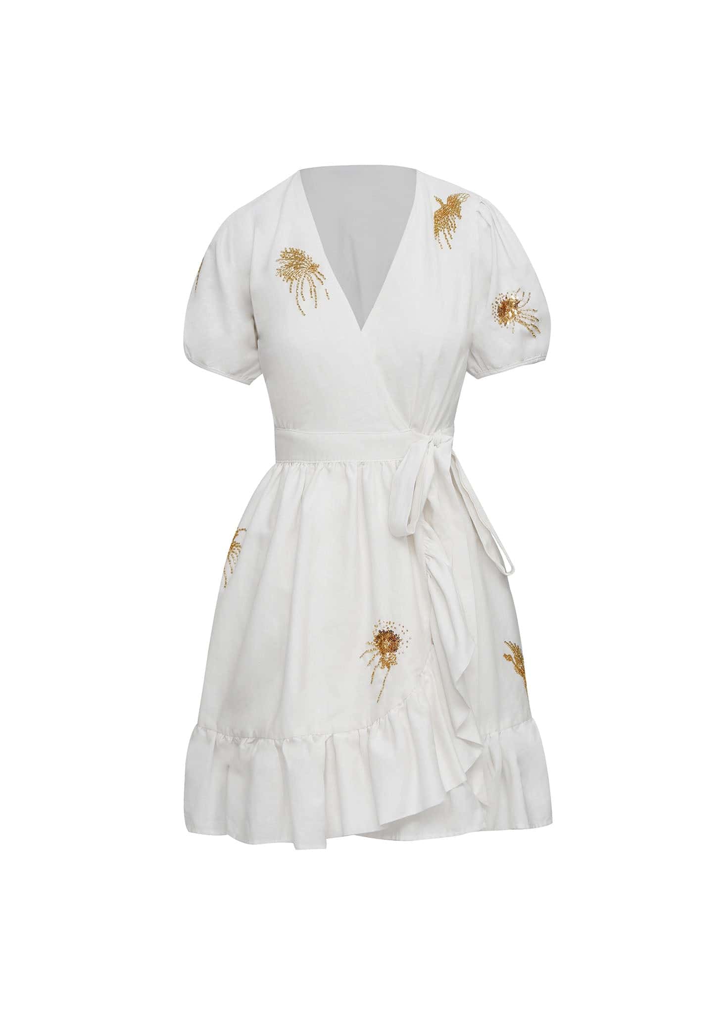 Vestido en lino bordado