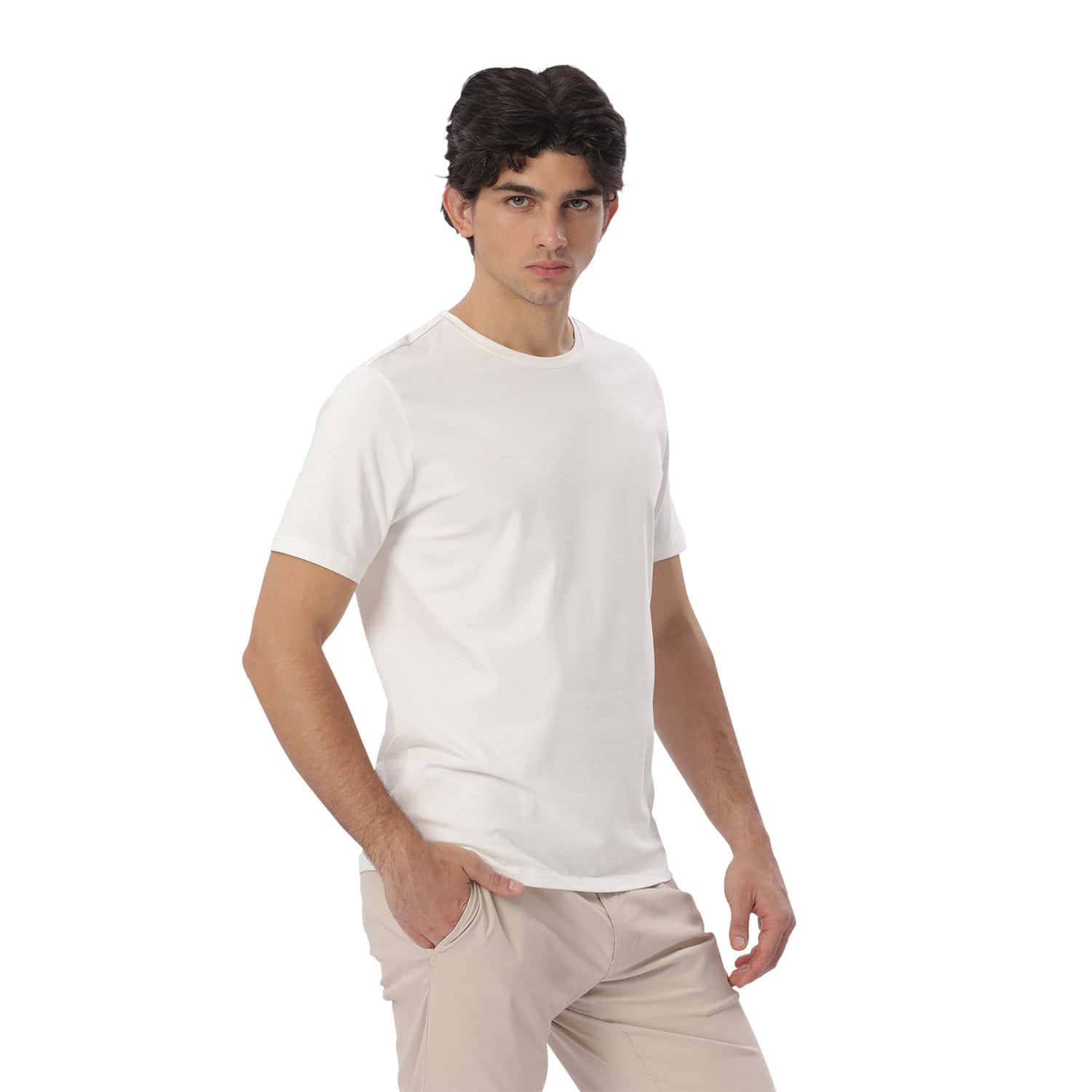 Camisa para Hombre Unicolor Manne Manga Corta Blanca