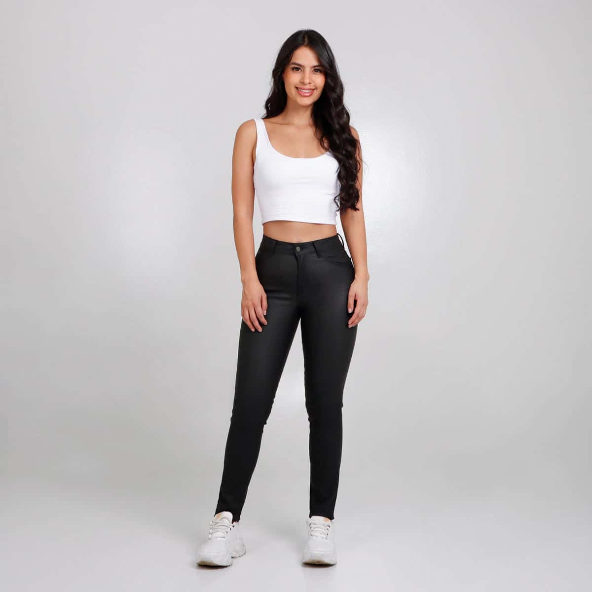 Skinny Axspen Efecto Piel  AX-2998 Negro