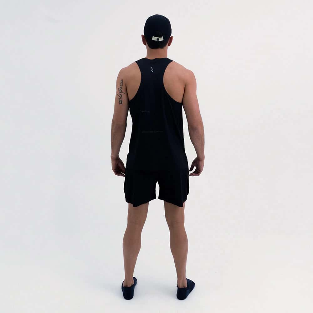 CAMISETA RUNNING MANGA SISA LEVIT BLACK PARA HOMBRE - miniatura 2