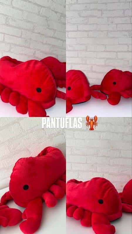 PANTUFLAS LANGOSTA ROJO