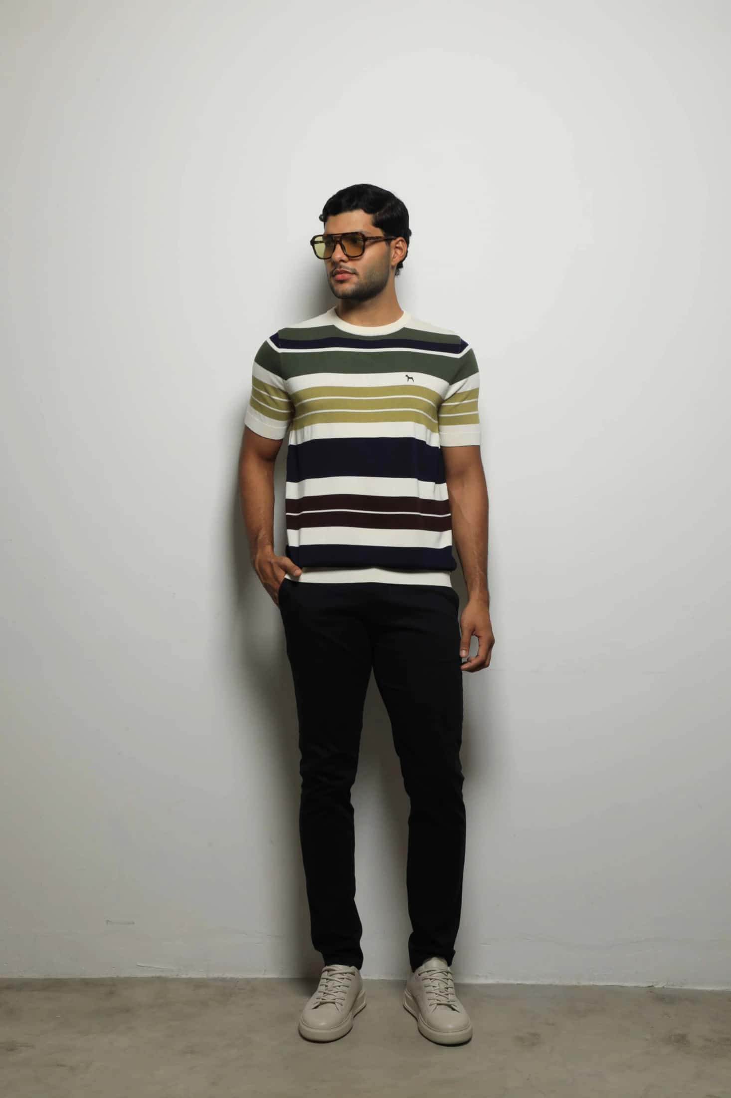 Suéter Fashion Multicolor Verde/Café