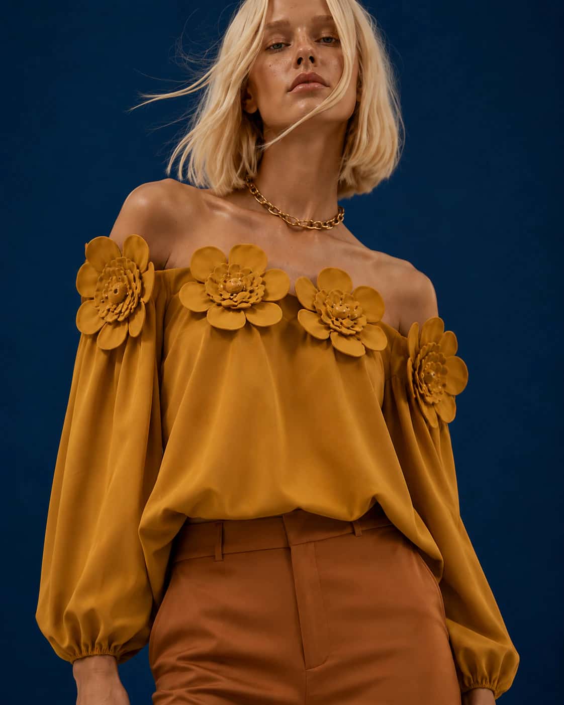 Blusa Magnoleah mostaza - miniatura 2
